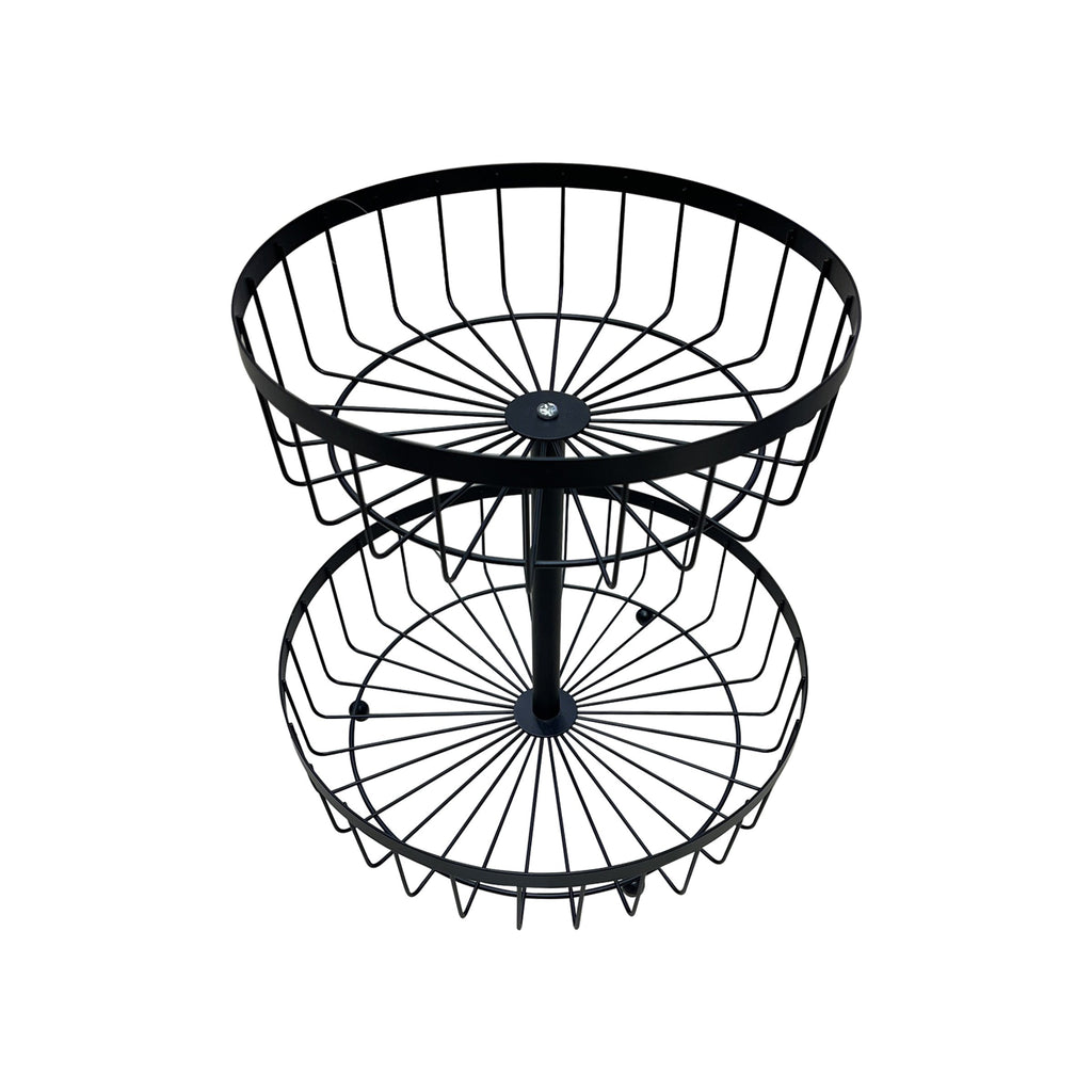 Storage Basket Rack 2 Layers Black - 102-2