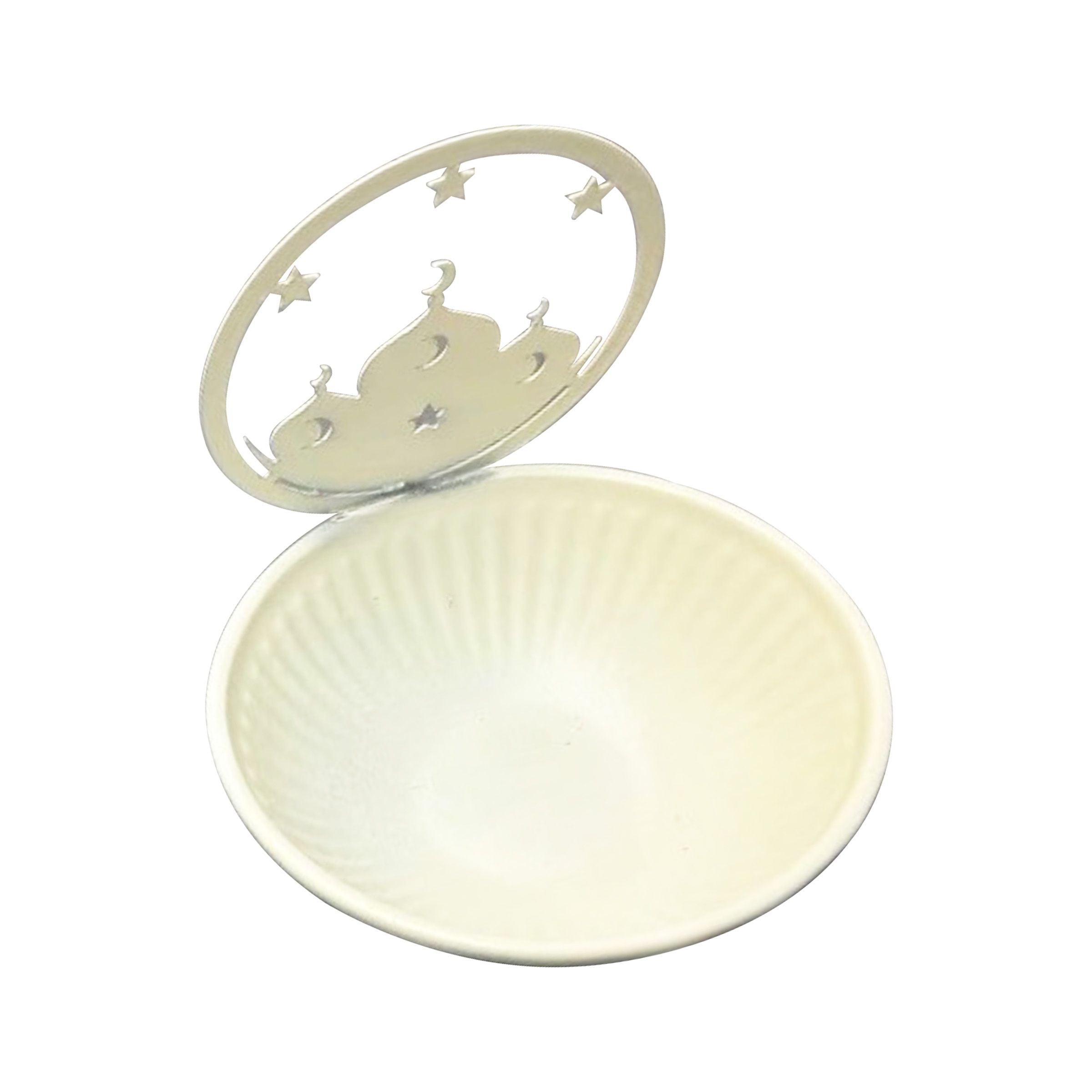 Ramadan Candy Bowl Beige 10cm (3.94inch) RM25-224