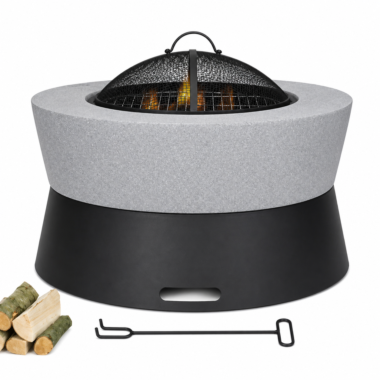 Barbecue Oven 72X72X44cm (28.35x28.35x17.32inch) Grey R21A1037L