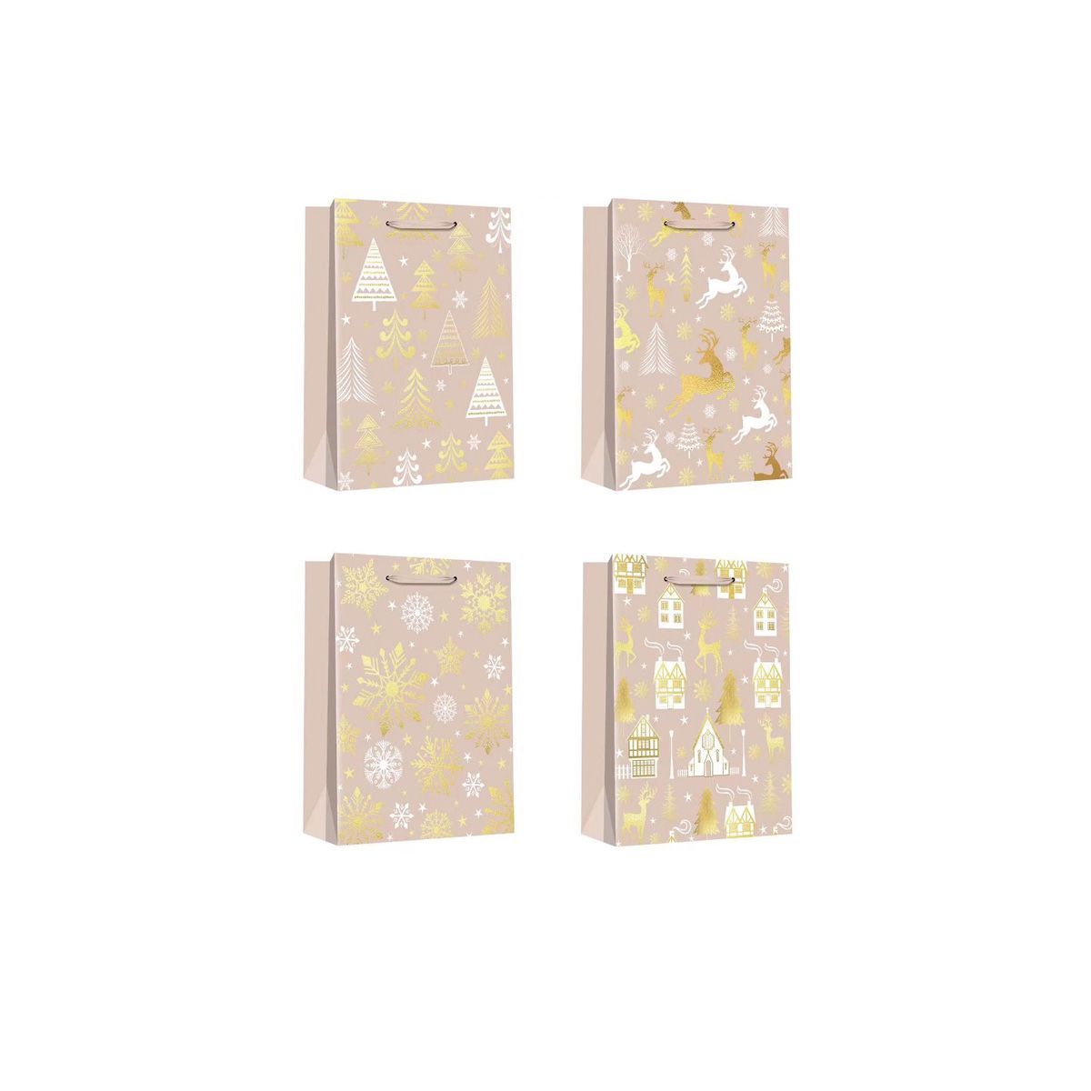 Gift Bag 23x18x10cm / 9"x7"x4" 12Pcs/Pack mix 4 designs GB-698