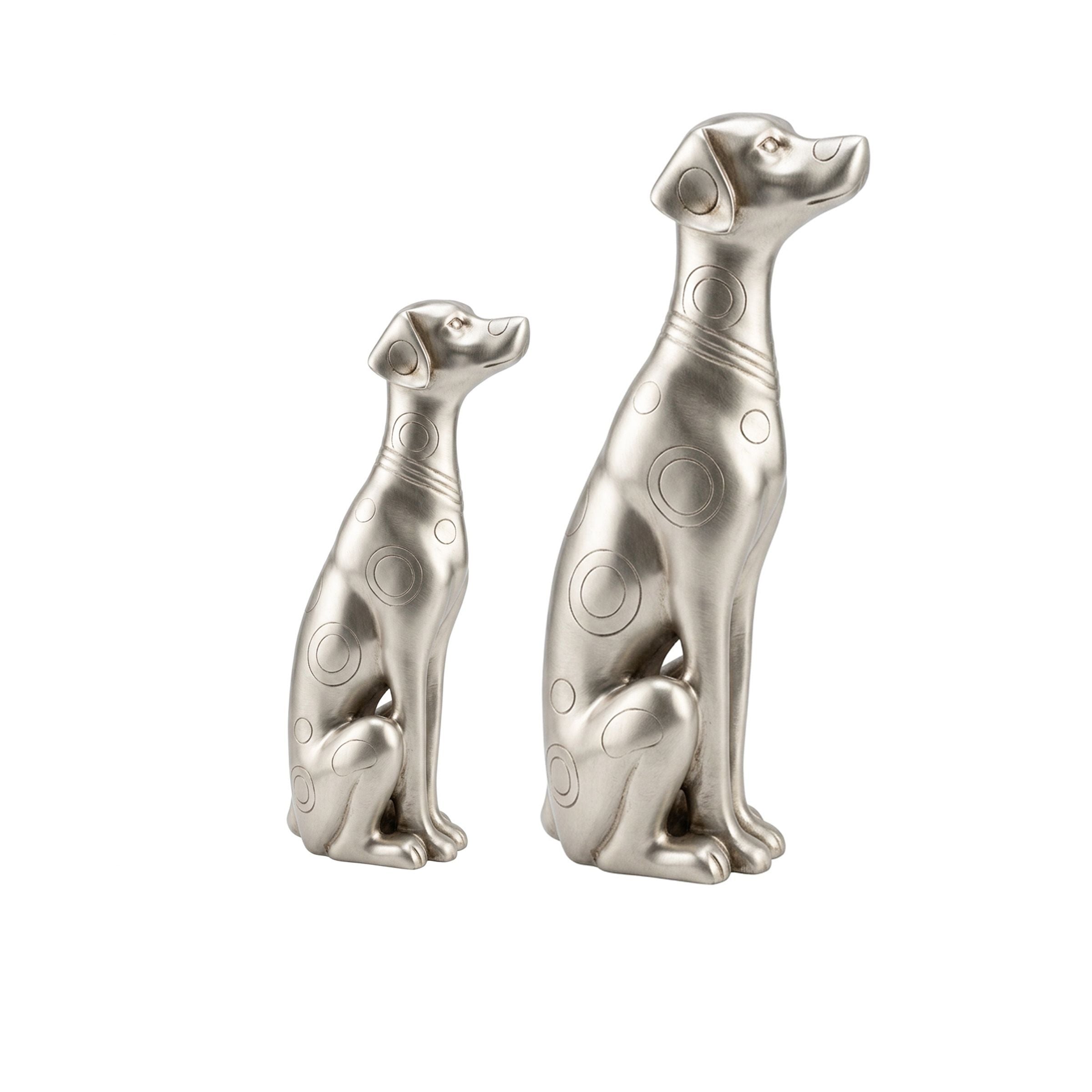 Statue 2pcs Set (Dogs Design) Silver 18x13x40cm 4119