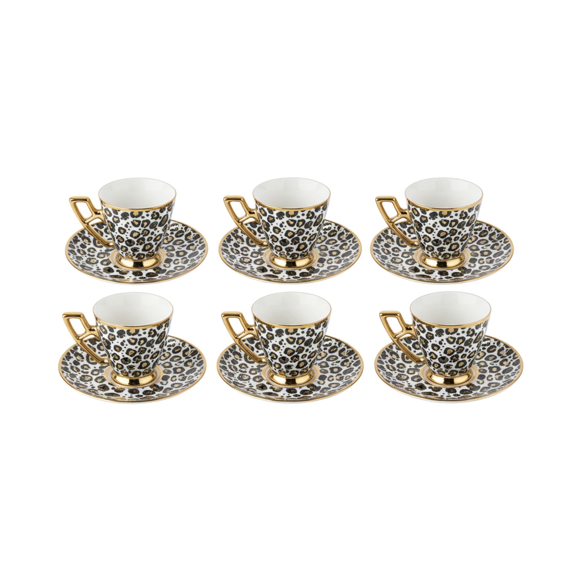 Coffee Cup Set-6Cups/Saucers Gold Cmc-06D