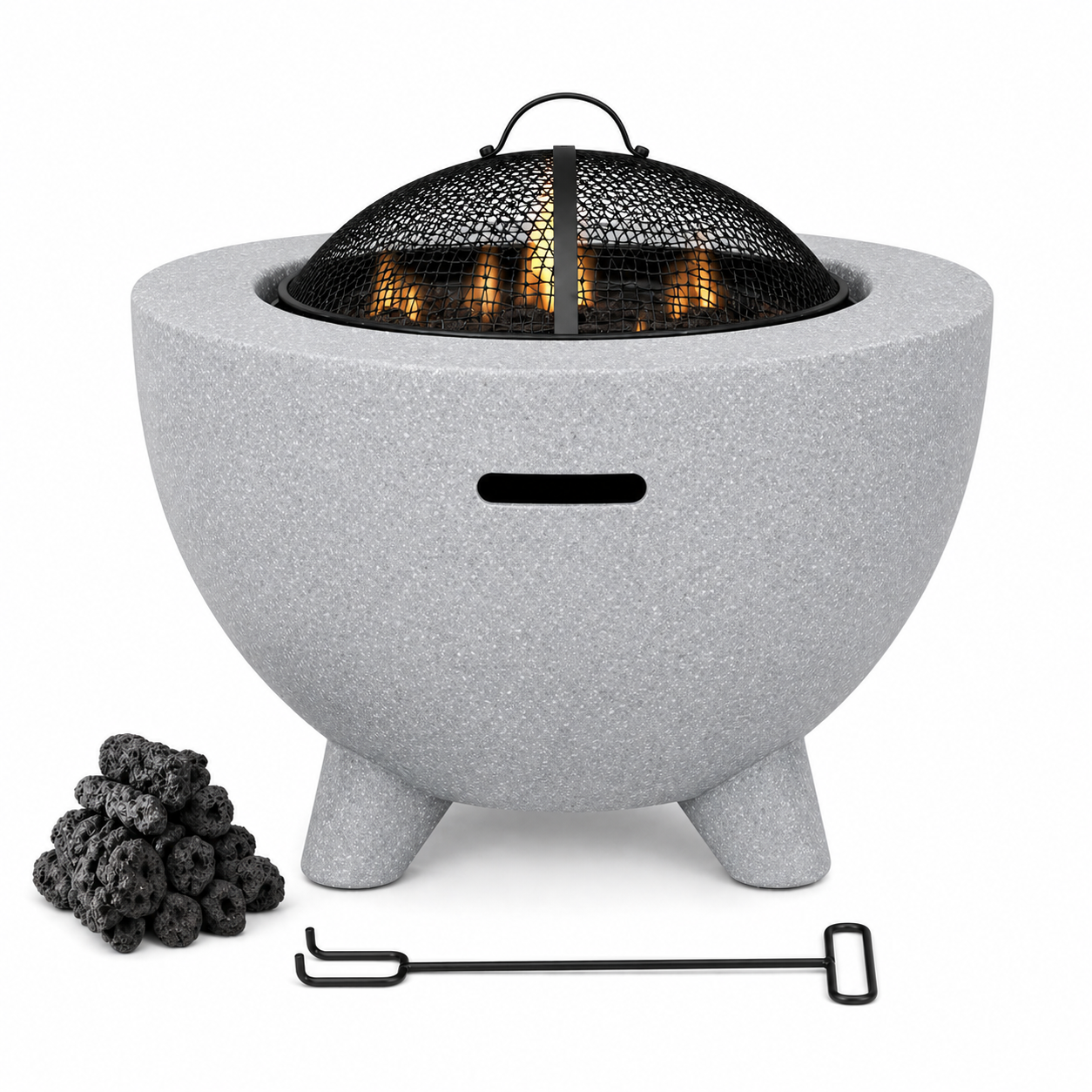 Barbecue Oven 60x60x51.5cm (23.62x23.62x20.28inch) Grey R241444M