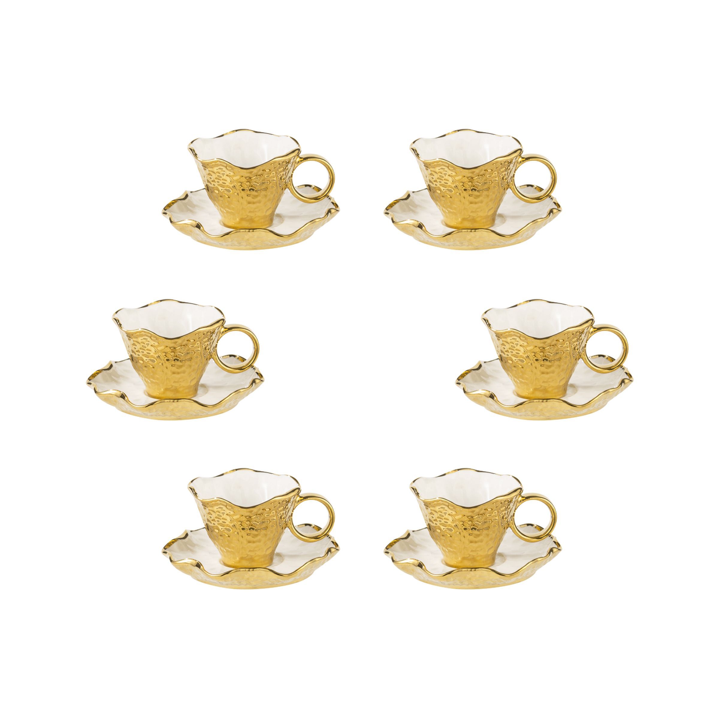 Coffee Cup 6 Set Cups/Saucers 90ml 2870-3