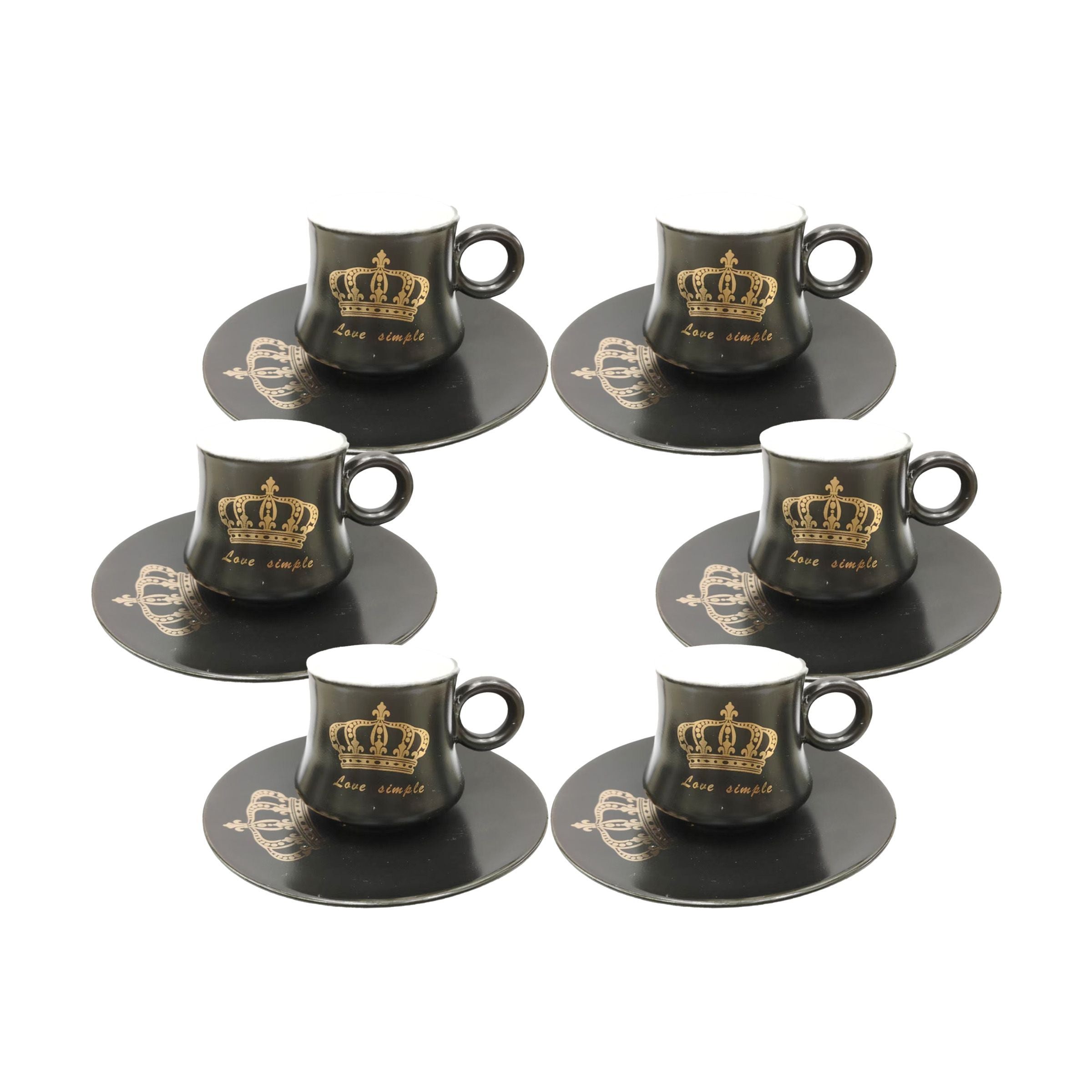 Coffee Cup 6 Set Cups/Saucers 180cc 2535-4