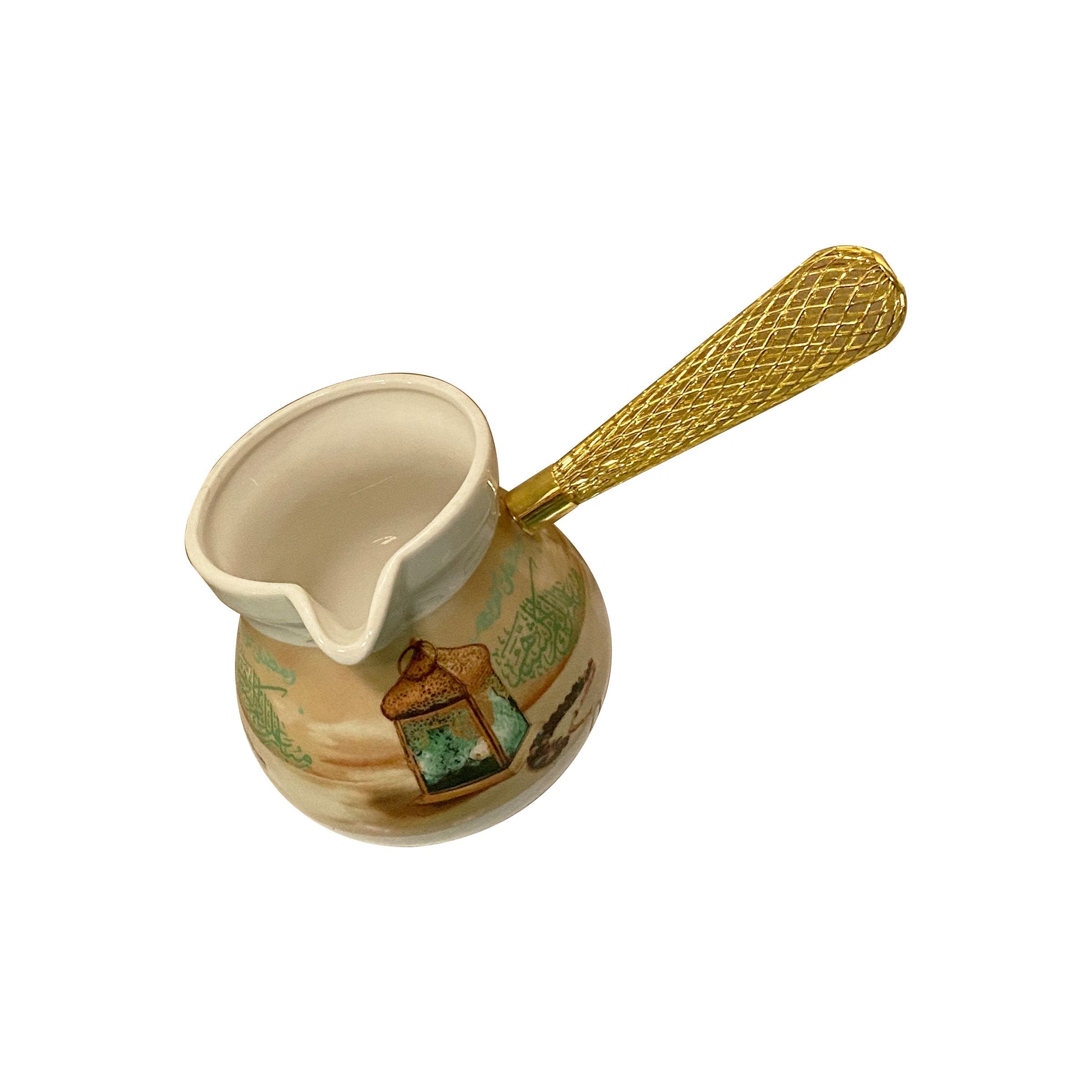 Ramadan Ceramic Coffee Pot with handle 300ml RM25-CPH-300