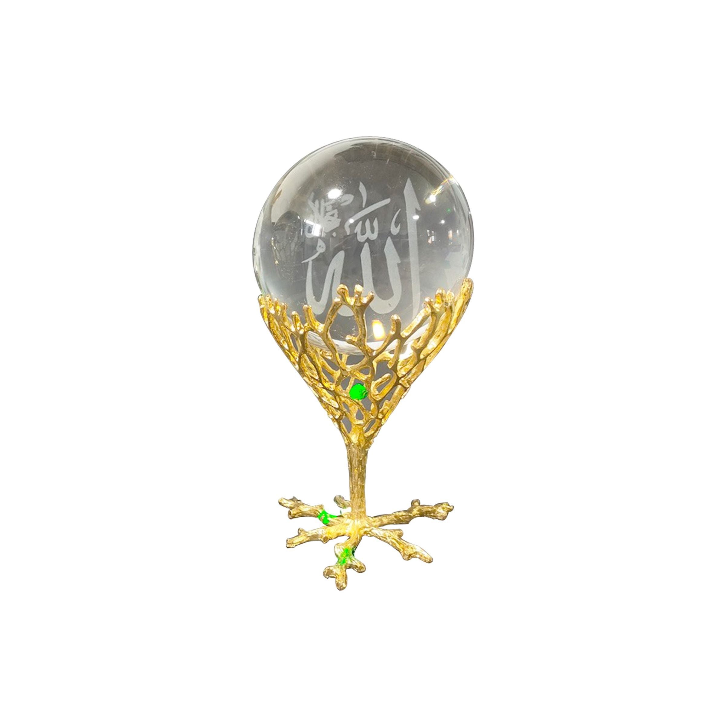 Crystal Ball Decor with Gold Base MohammedCYB-S8M