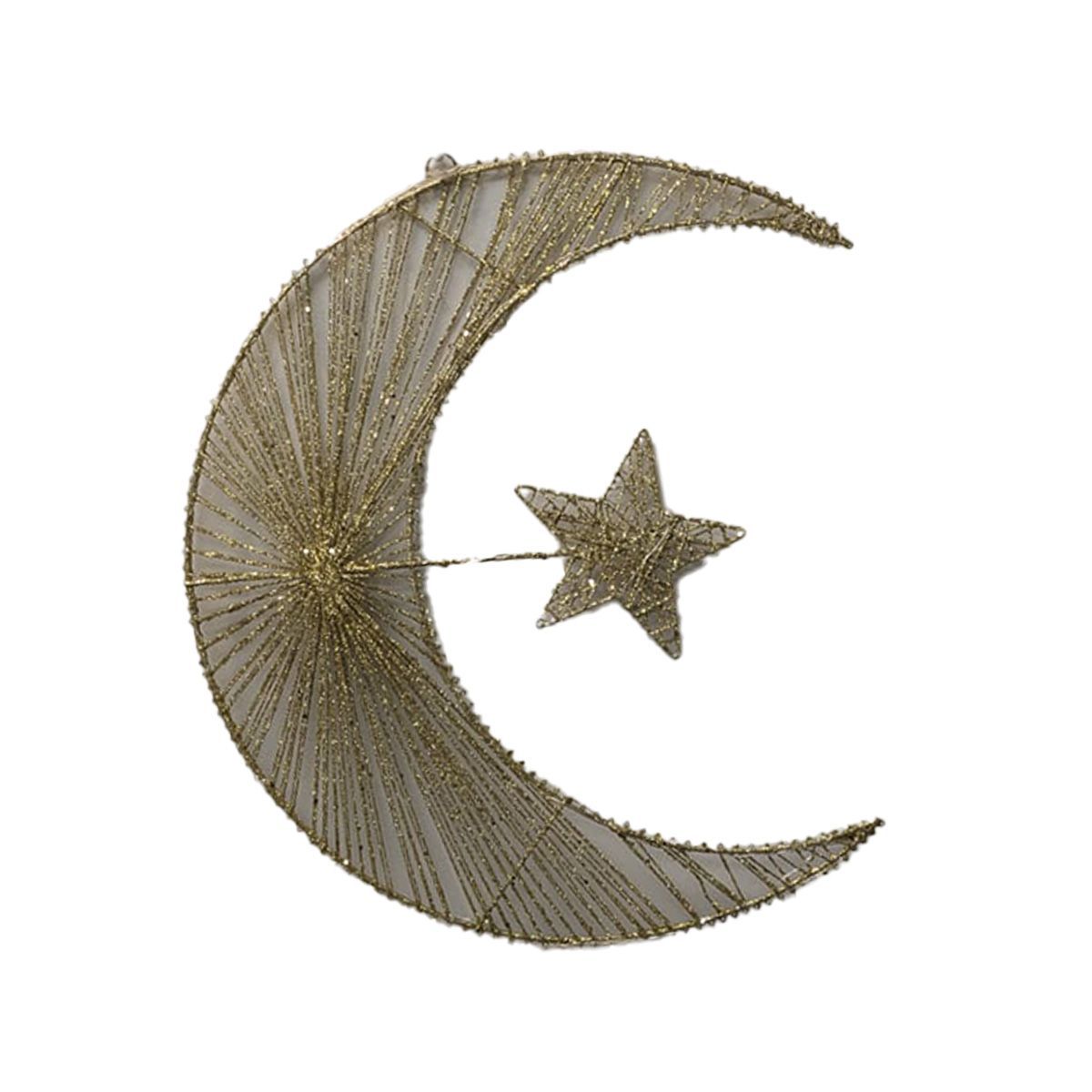 Ramadan Hanging Wall Art With LED Gold 50cm 2m USB Cable RM25-376