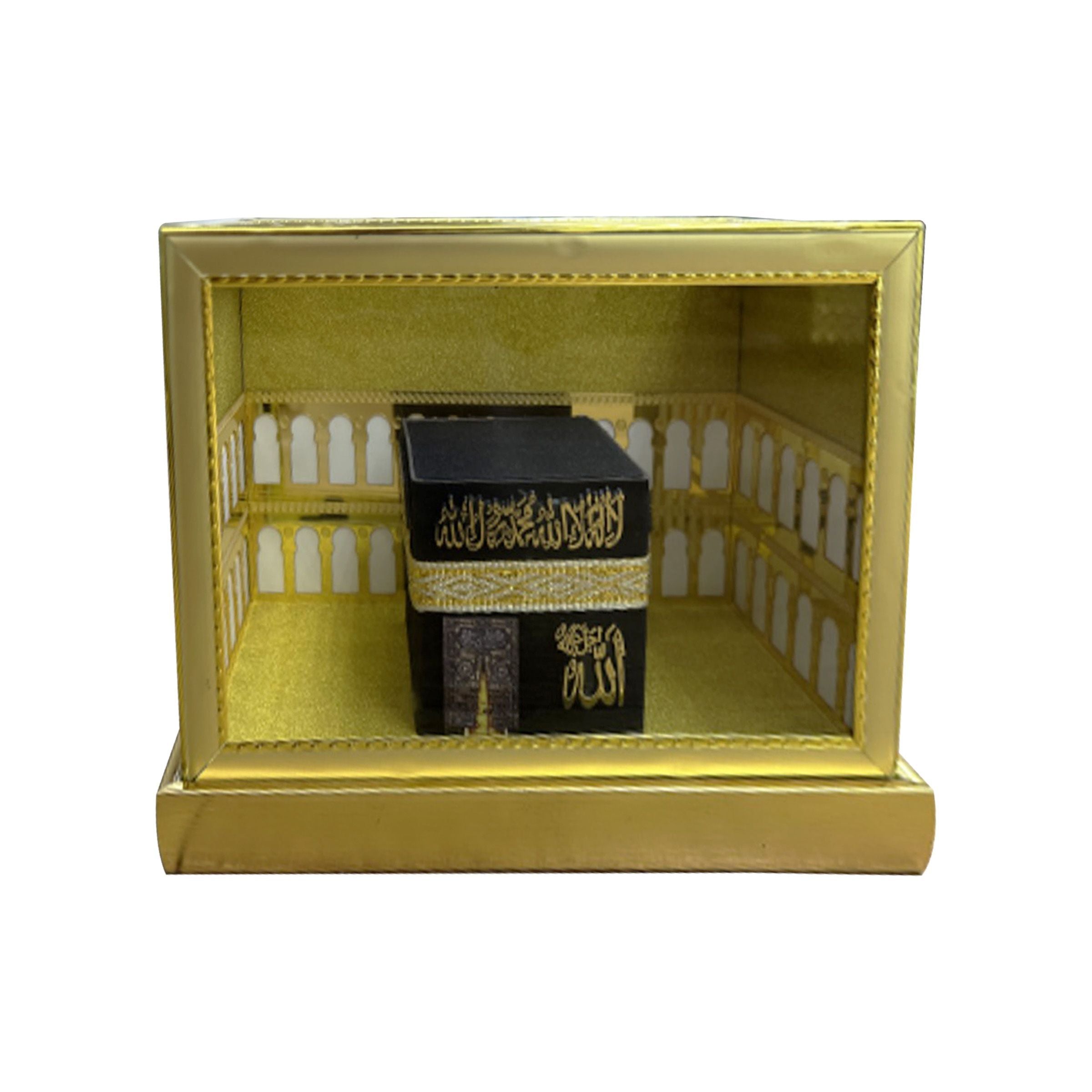 Islamic Decor Kaaba Gold 22x16x12cm (8.66x6.3x4.72inch) Gold DG1046