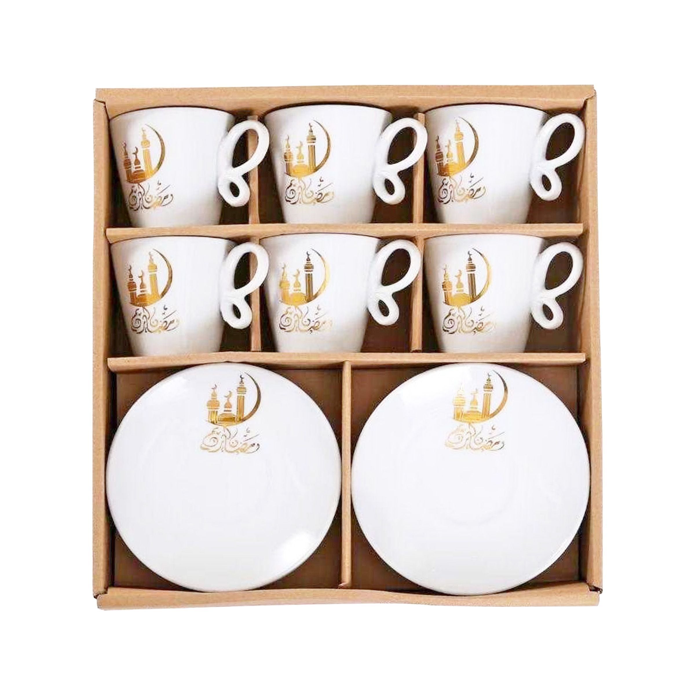 Ramadan Coffee Cup set-6 Cups/Saucers 80ml RM25-387