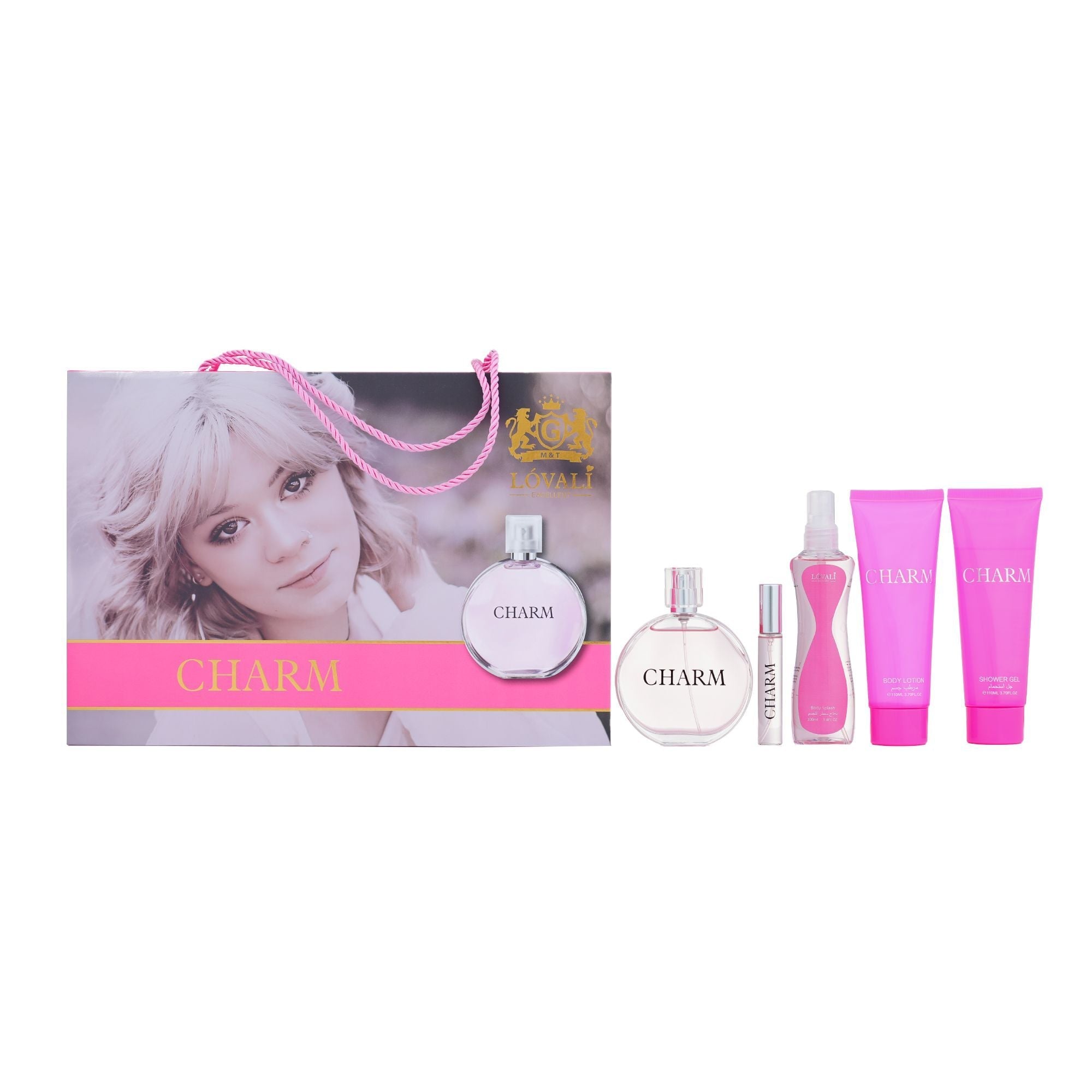 Perfume Gift 5 Set Perfume/ Mini Perfume/Mist/ Body Lotion/Shower GelCHARM 6511