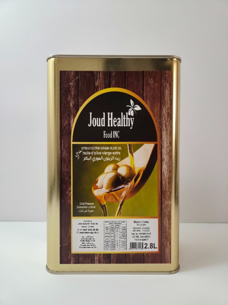 Joud olive oil-2.8 Liter-6Boxesx4items per box