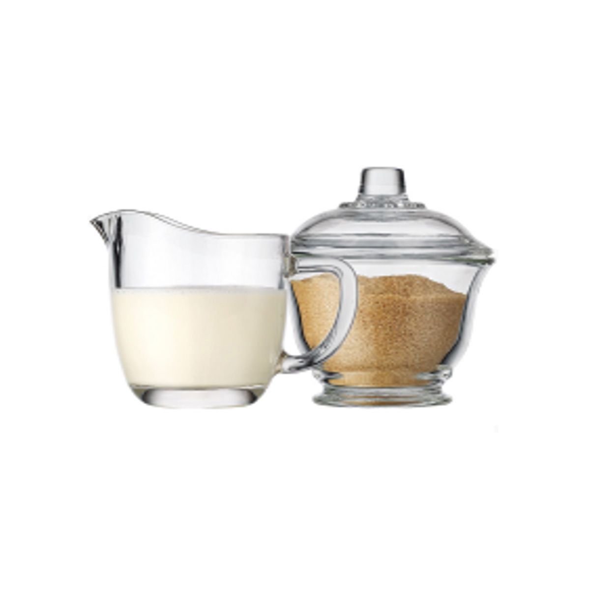 Glass Sugar Bowl 2 Set SUG137+P72607H/2G