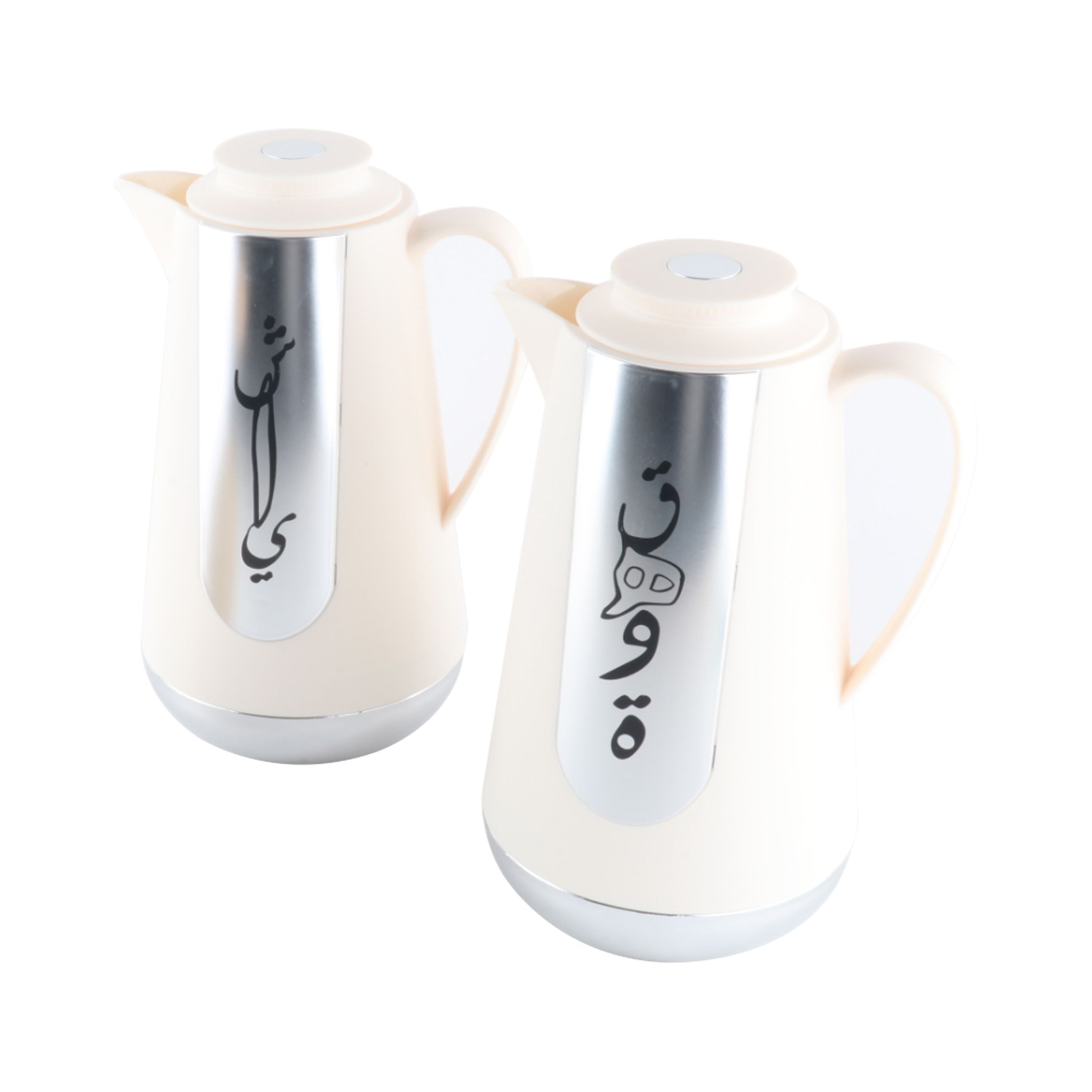 Vacuum Flask 2pcs/set 1L White With Silver EJS-070SW-CT