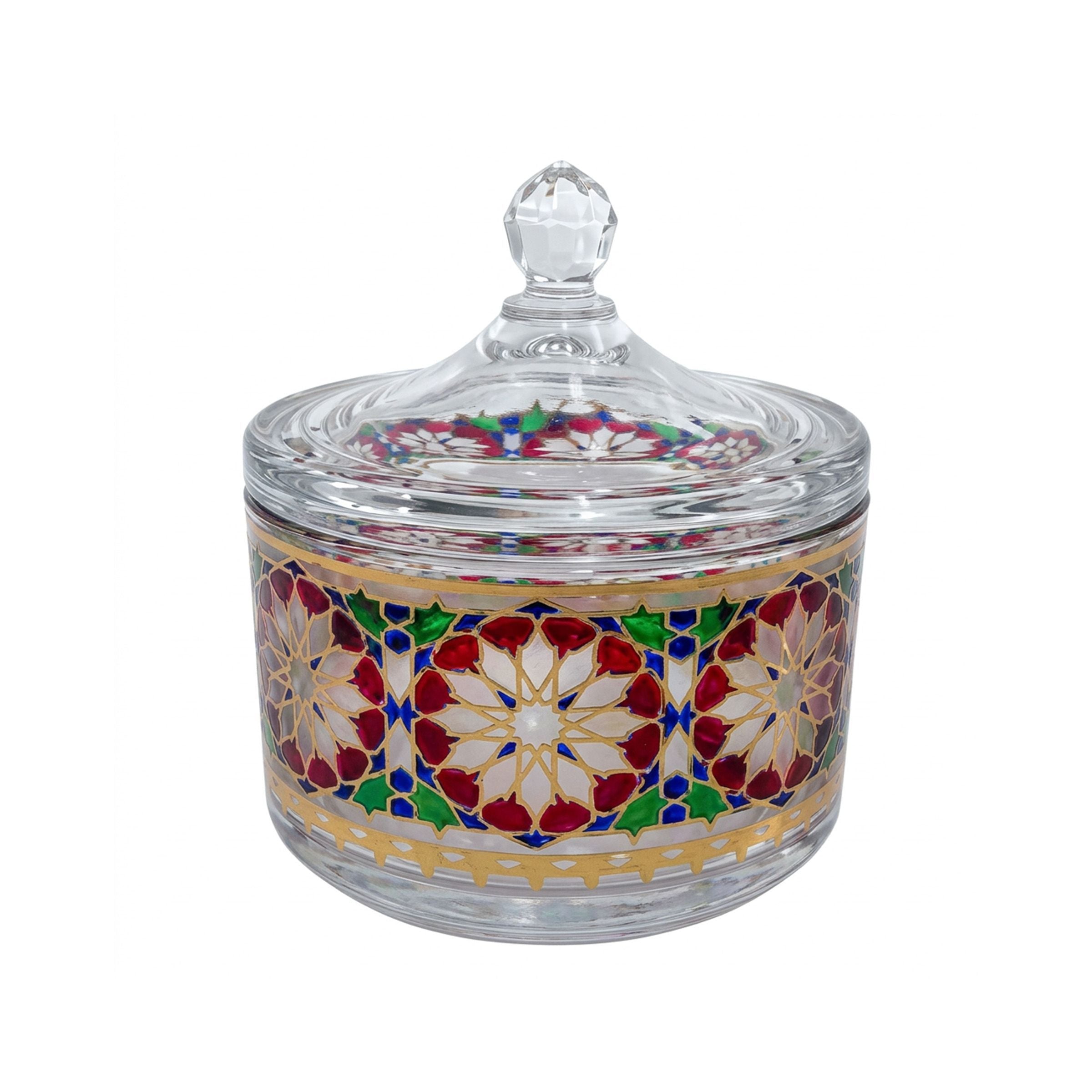 Glass Candy bowl with Lid TB106-F8