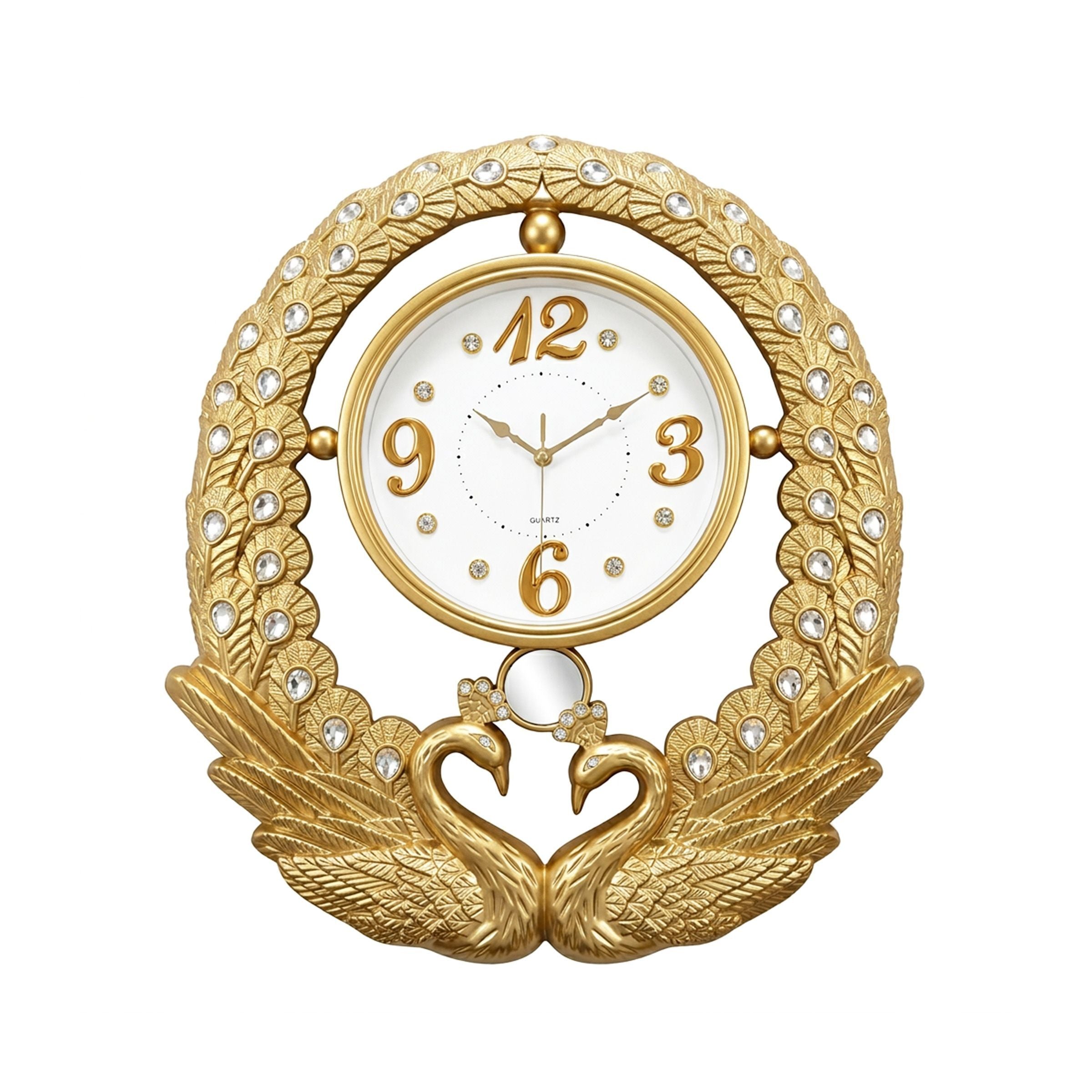 Wall Clock-Gold 60x54cm(23.62x21.26inch) A4821G