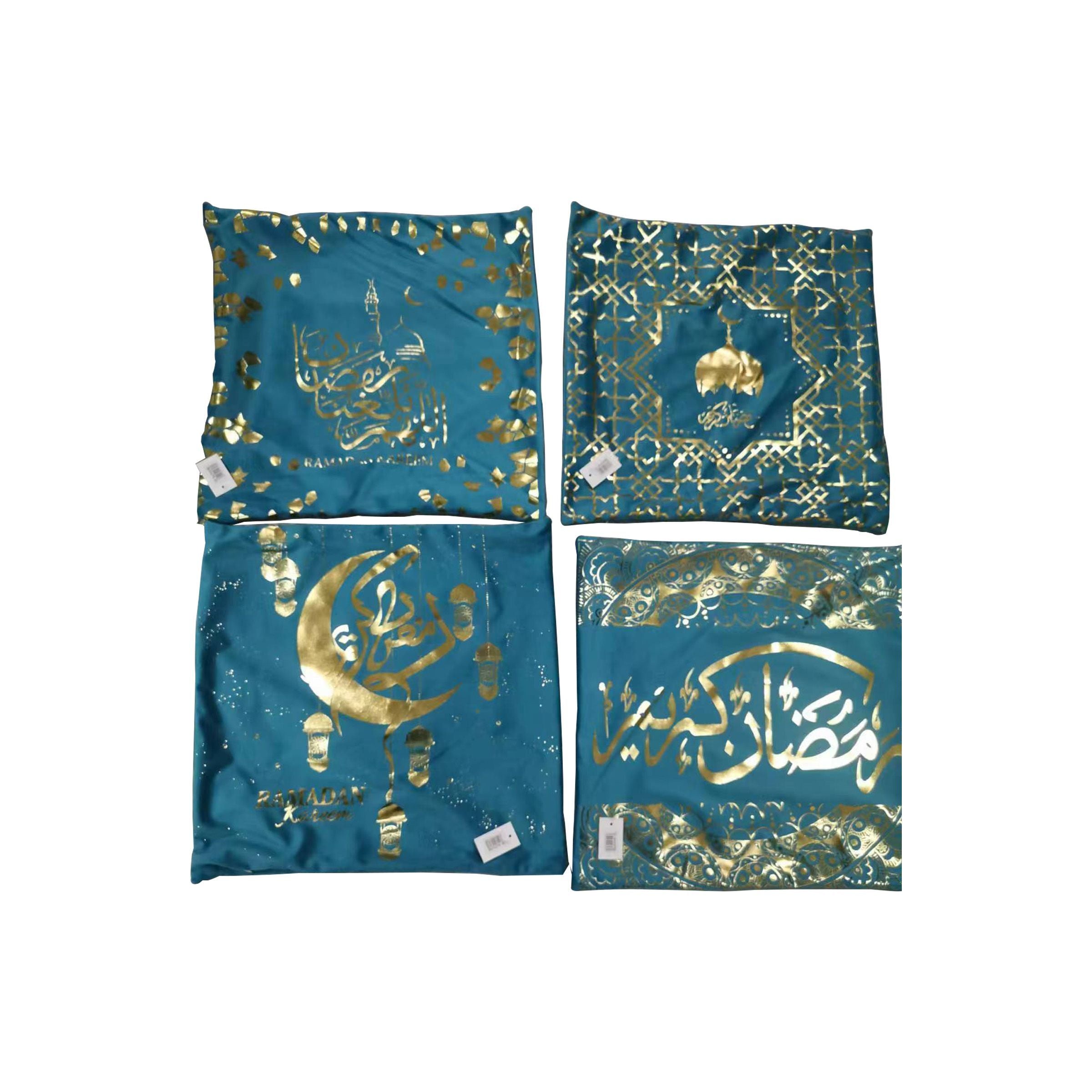 Ramadan Pillow( Peacock blue+Gold design)  PL43-PBG