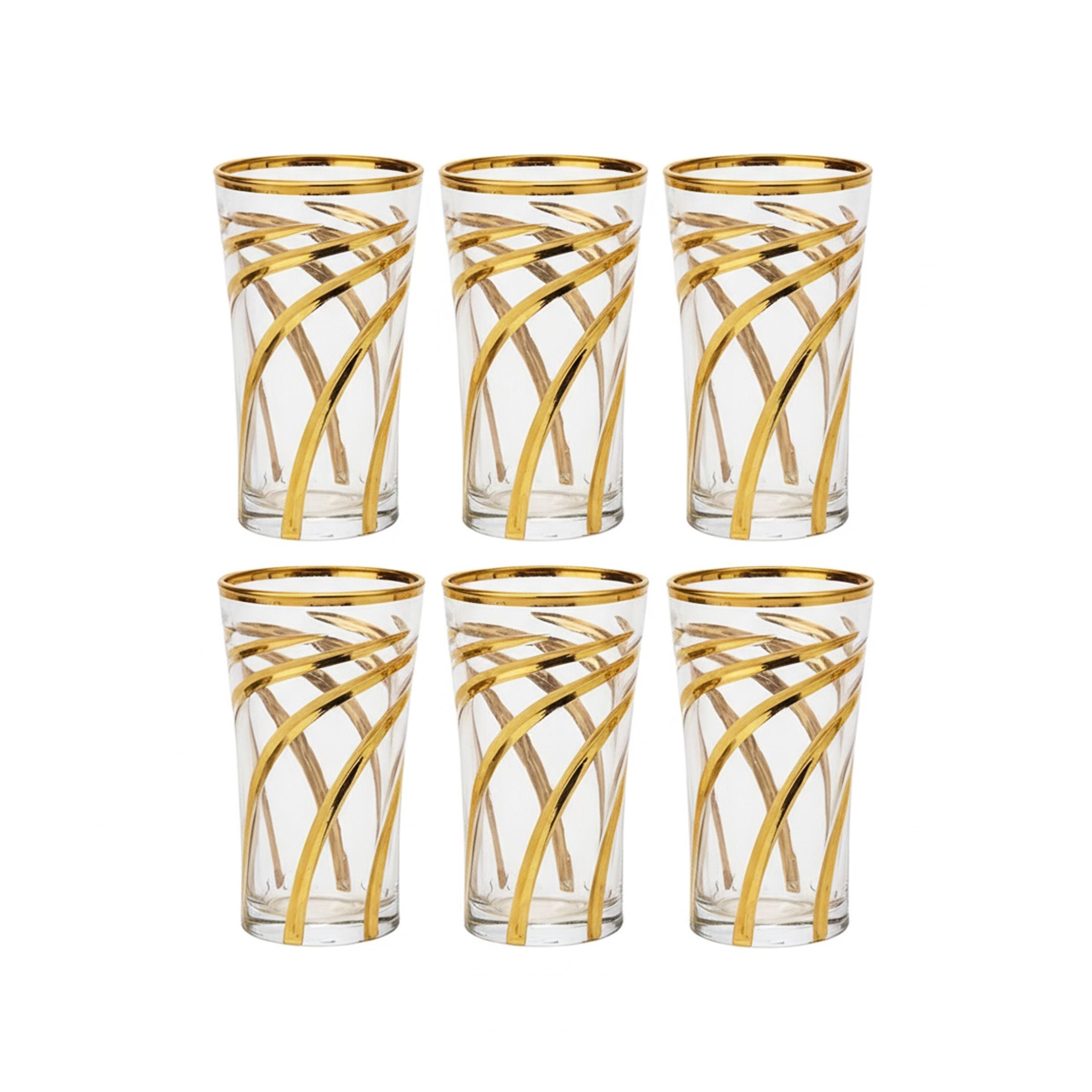 Glass Cup Set 6Pcs 1915-6DD