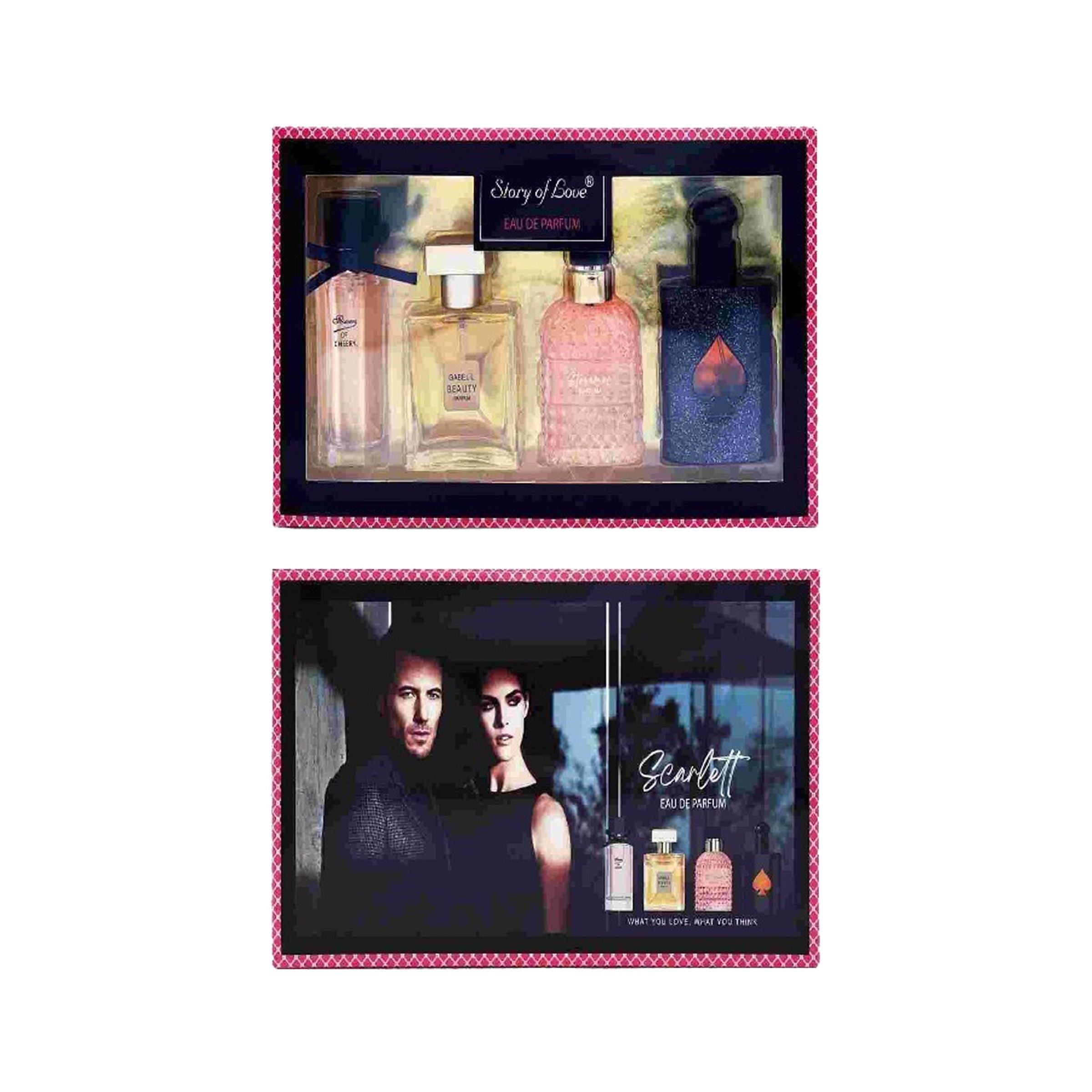Perfume Set 4Pcs 3x25ml 1x30ml Scarlett  L358