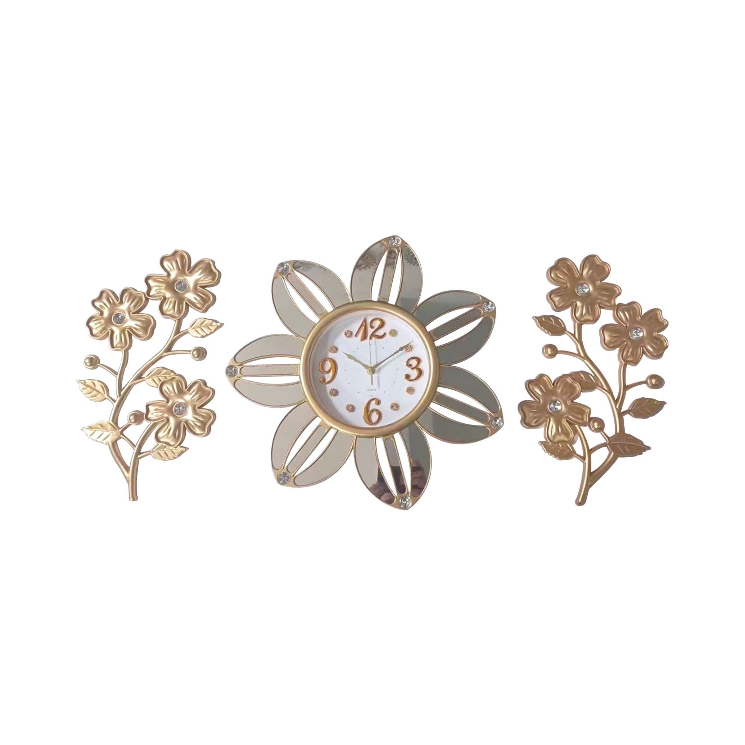 Wall Clock set Gold H1
