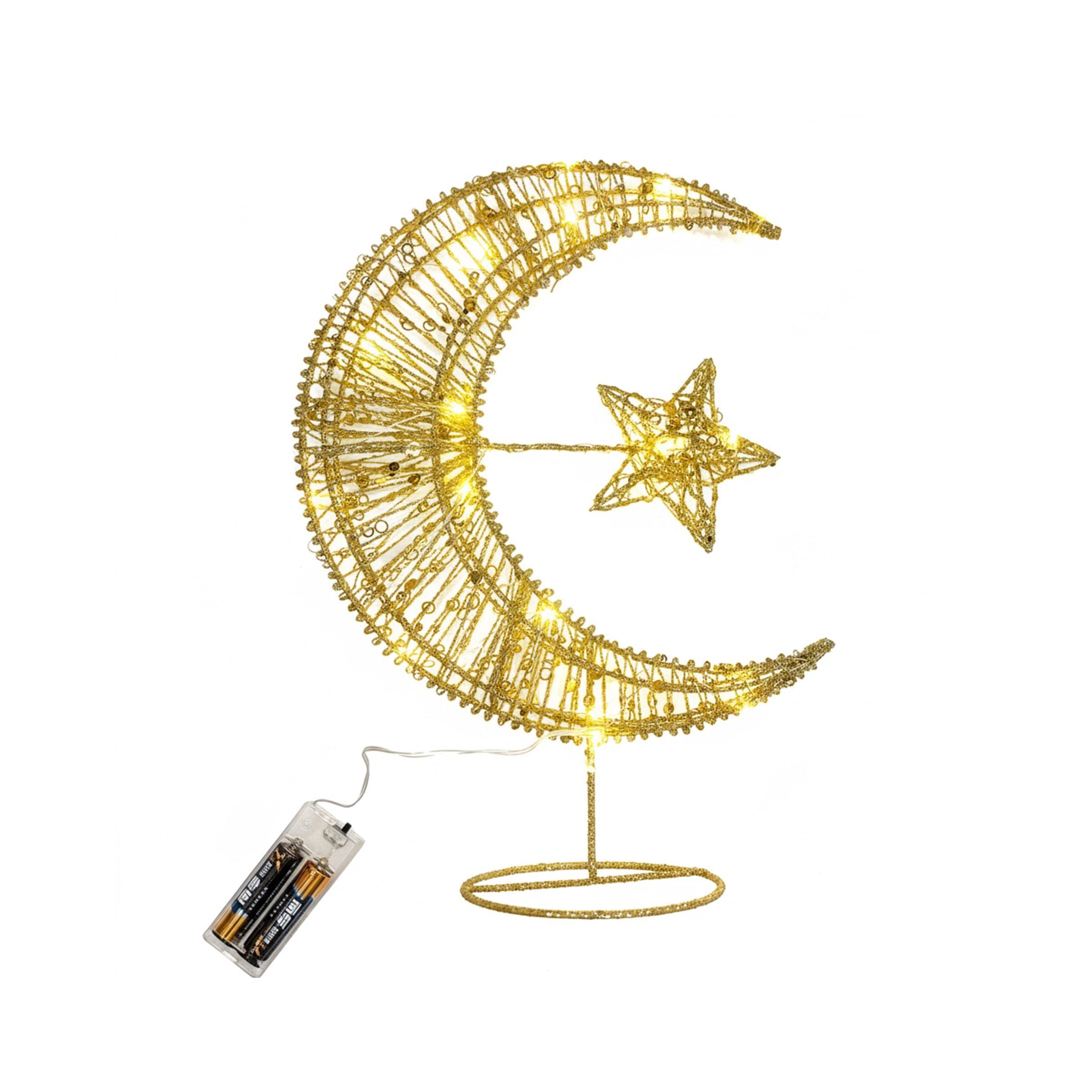 Ramadan Decor Crescent LED 30cm(11.81inch) Gold RM26-001