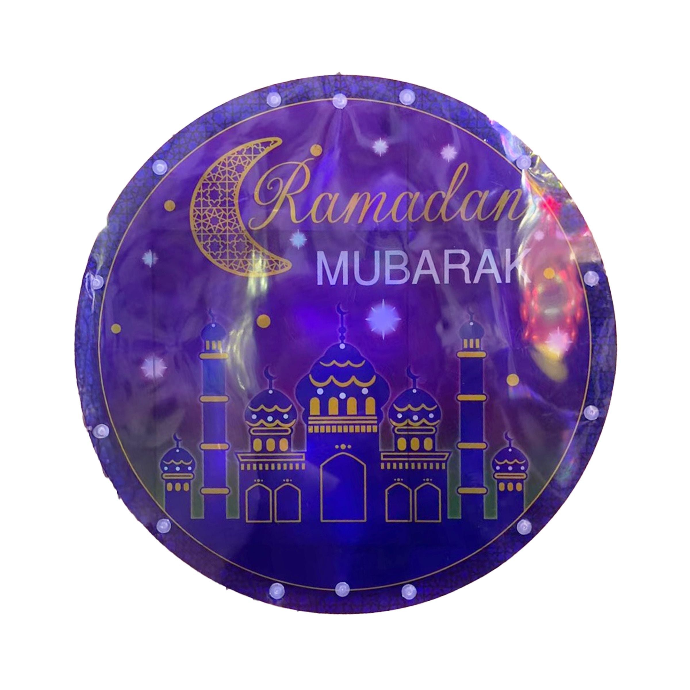 Ramadan Hanging Wall Art with LED Round RM25-346