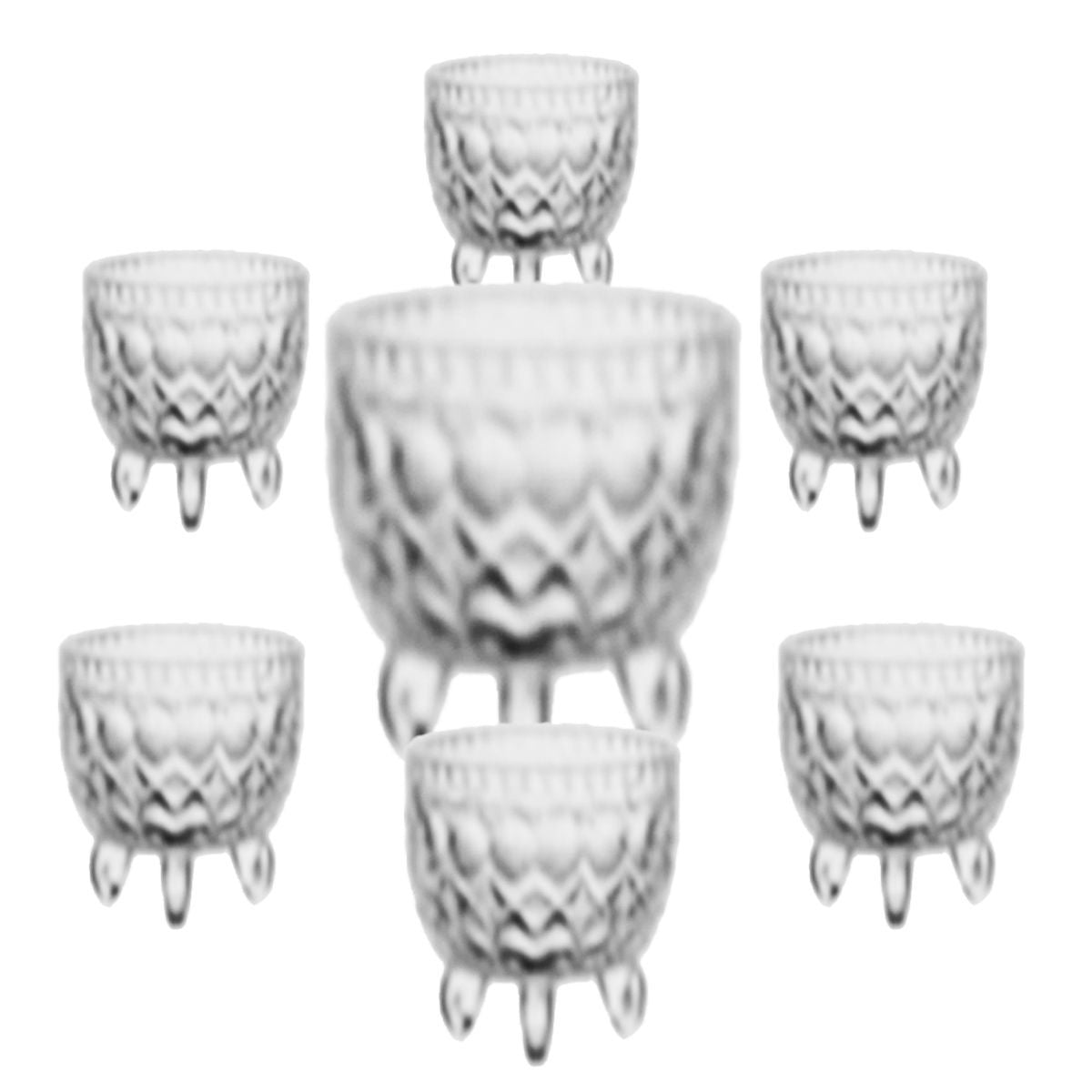 Glass Bowl 7pcs Set 6pcs small + 1pc big  TG23/L7 (5A4)