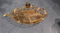METAL TRAY LEAF DESIGN C719