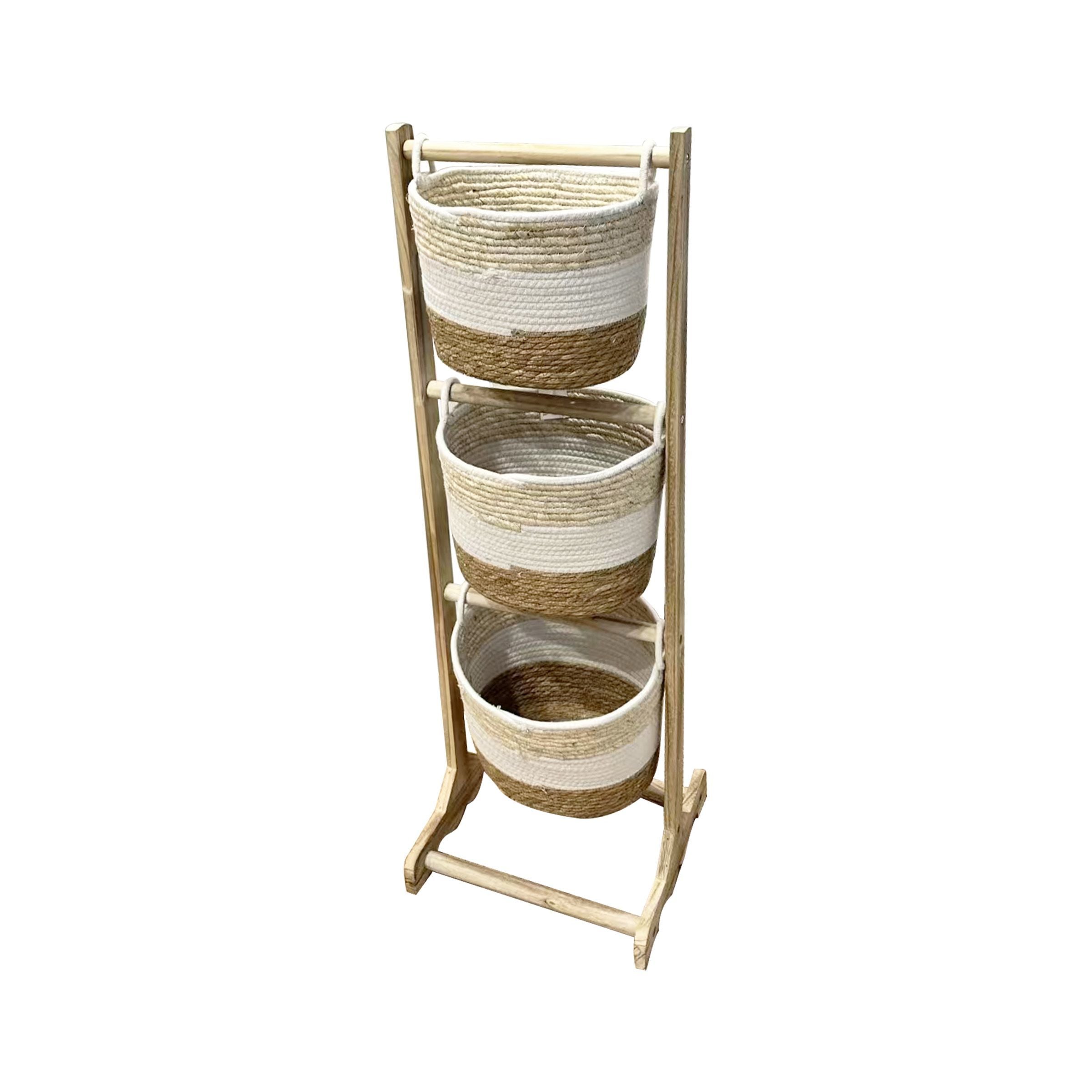 Storage Basket 3 Layers Rattan D0211-B S/3
