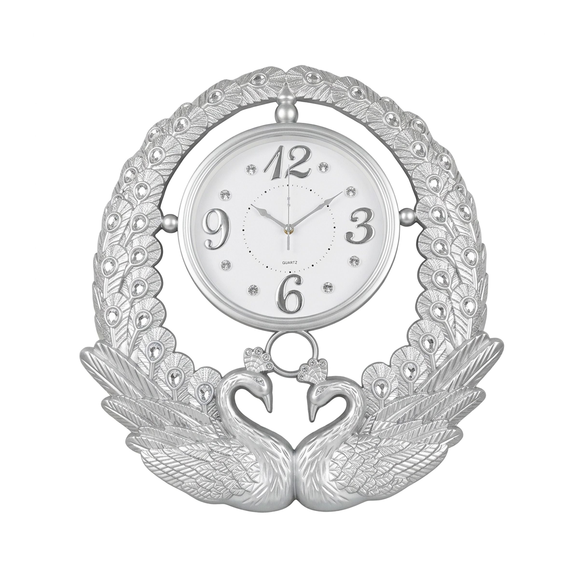 Wall Clock-Silver 60x54cm(23.62x21.26inch) A4821S