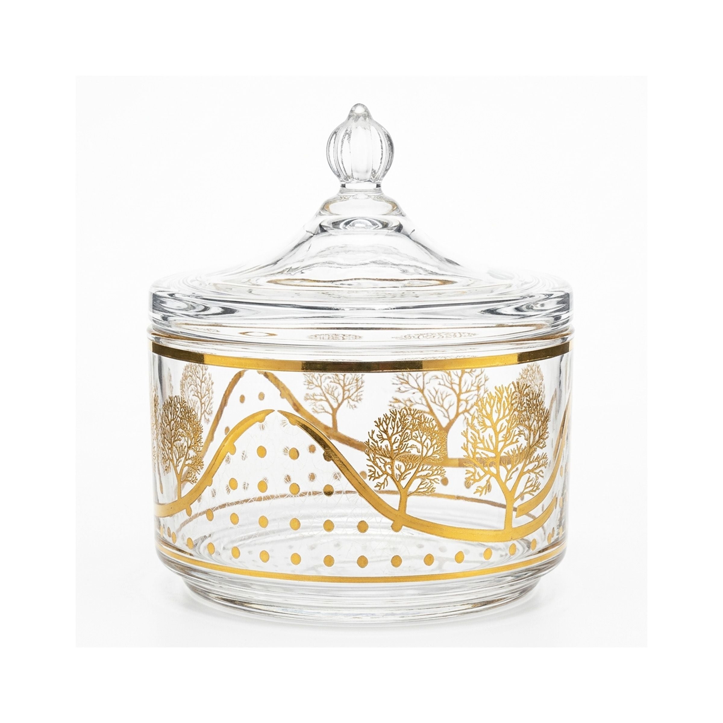 Glass Candy  Bowl with Lid TG002-1D-33