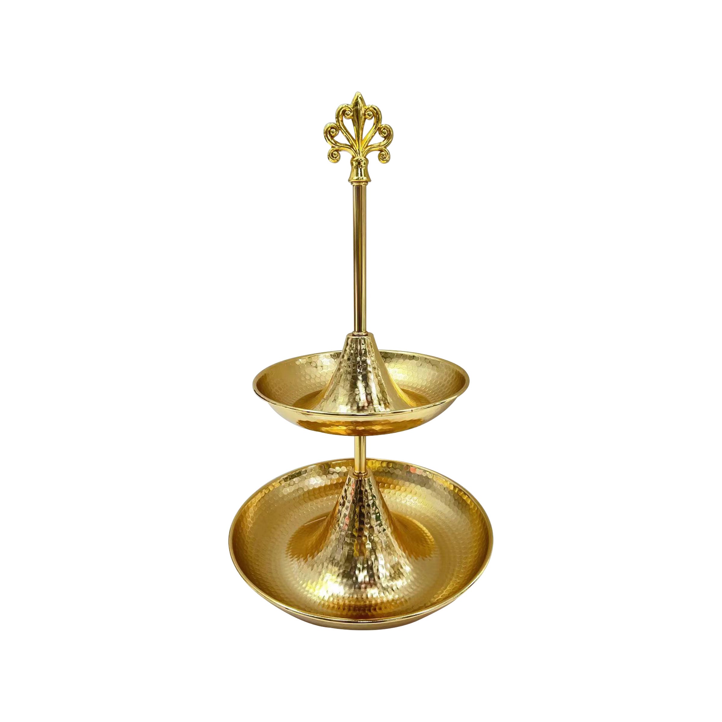 Candy Tray 2 Layers Plate Gold - FW2520