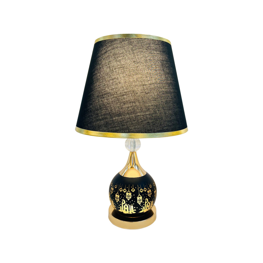 Ramadan Glass Metal Lamp Mix 28x28x45cm - RM25-277