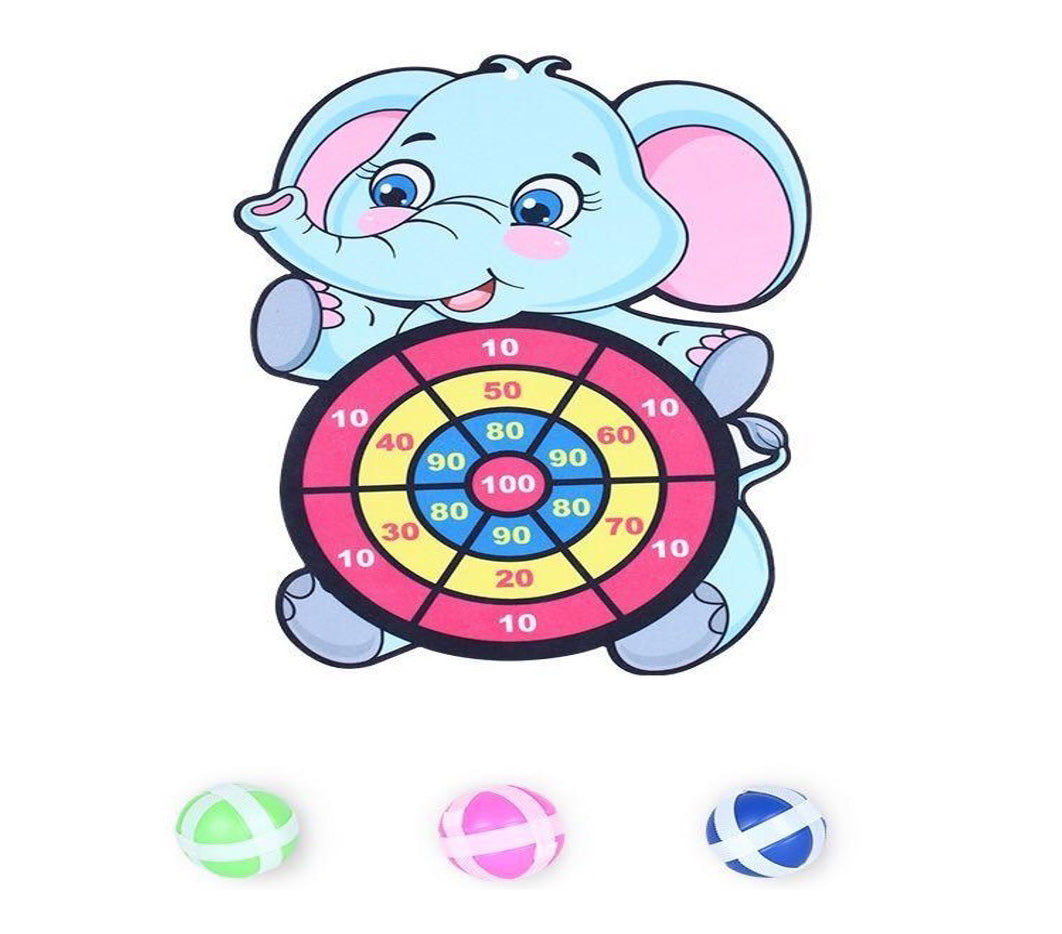 Sticky Ball with Elephant Cartoon Target Board 28cm - SCB-28