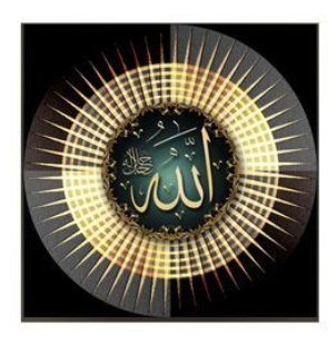 Islamic Wall Art Allah Mohammad 30x30cm(11.81x11.81inch) Mix Designs WP-AW3030