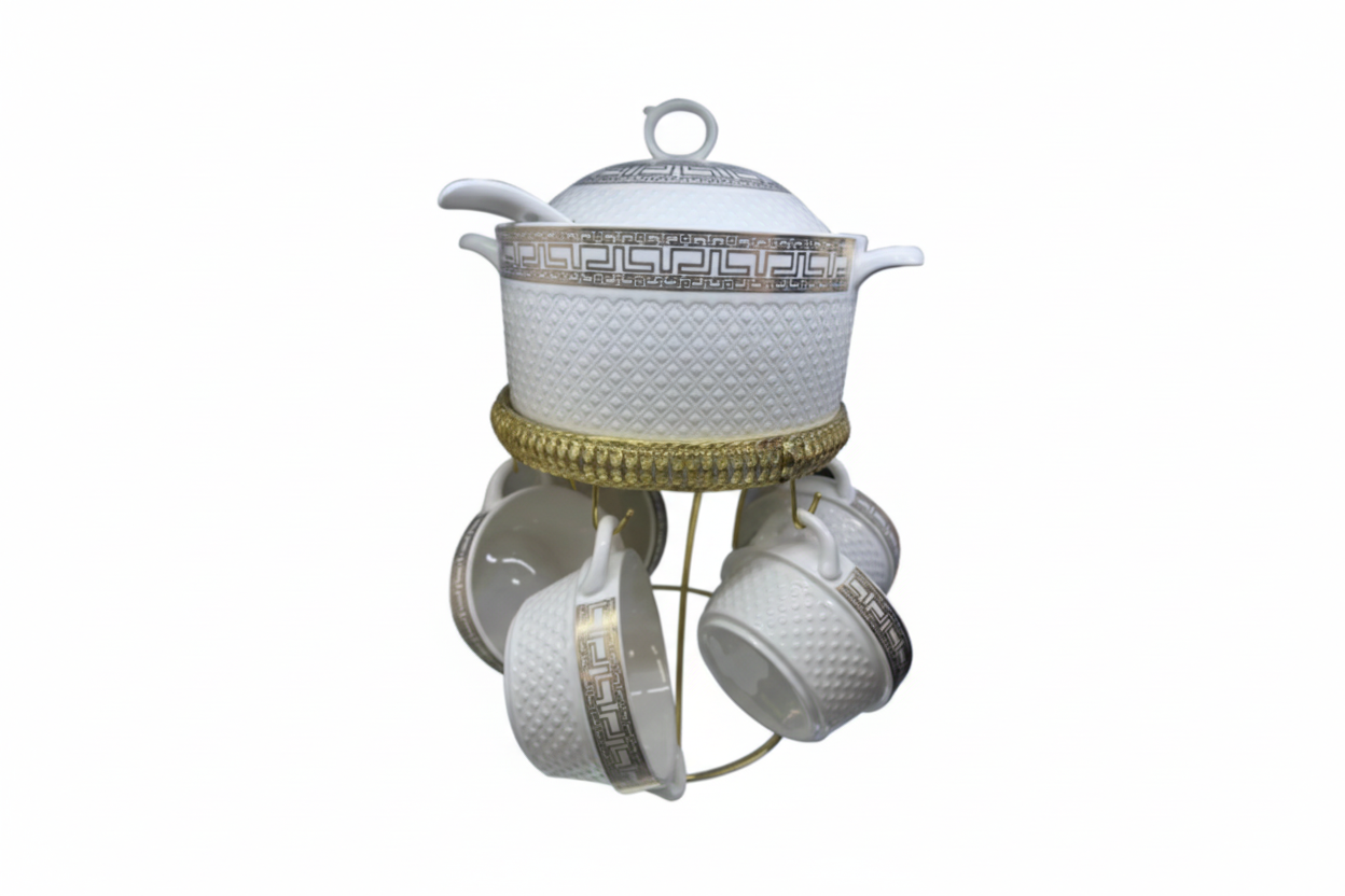 Soup Pot 8 Set 6 Bowl/Pot/Holder HCC-018-J