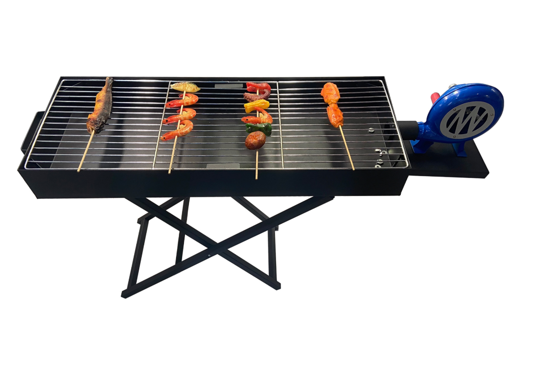 BBQ Grill with Fan (150w) 30x60cm Black JH-1084A