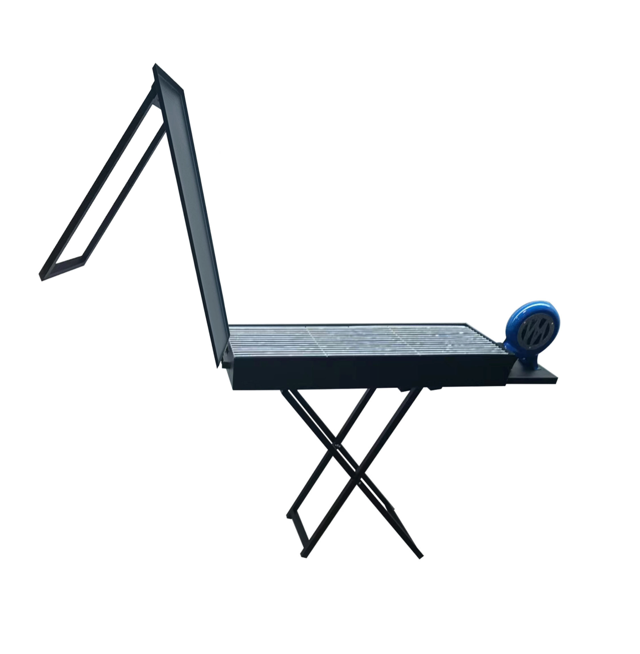BBQ Grill with Fan (150w) +Lid 30x60cm Black JH-1084C