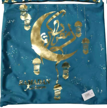 Ramadan Pillow( Peacock blue+Gold design)  PL43-PBG