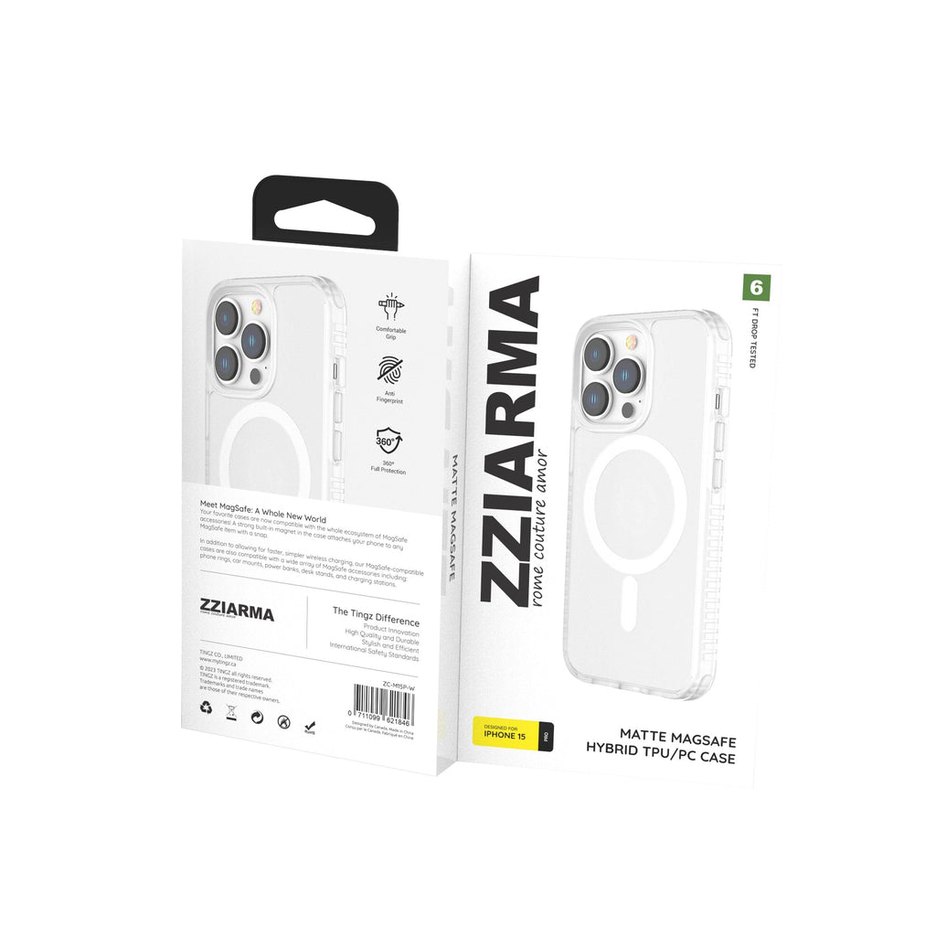 iPhone 15 Pro MagSafe Matte Phone Case - ZC-M15P-W