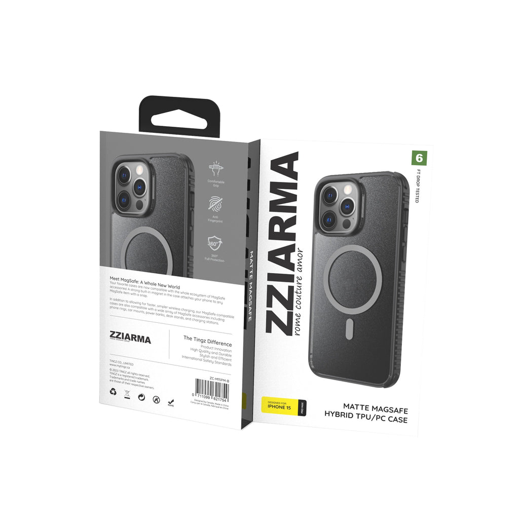 iPhone 15 Pro Max MagSafe Matte Phone Case - ZC-M15PM-B