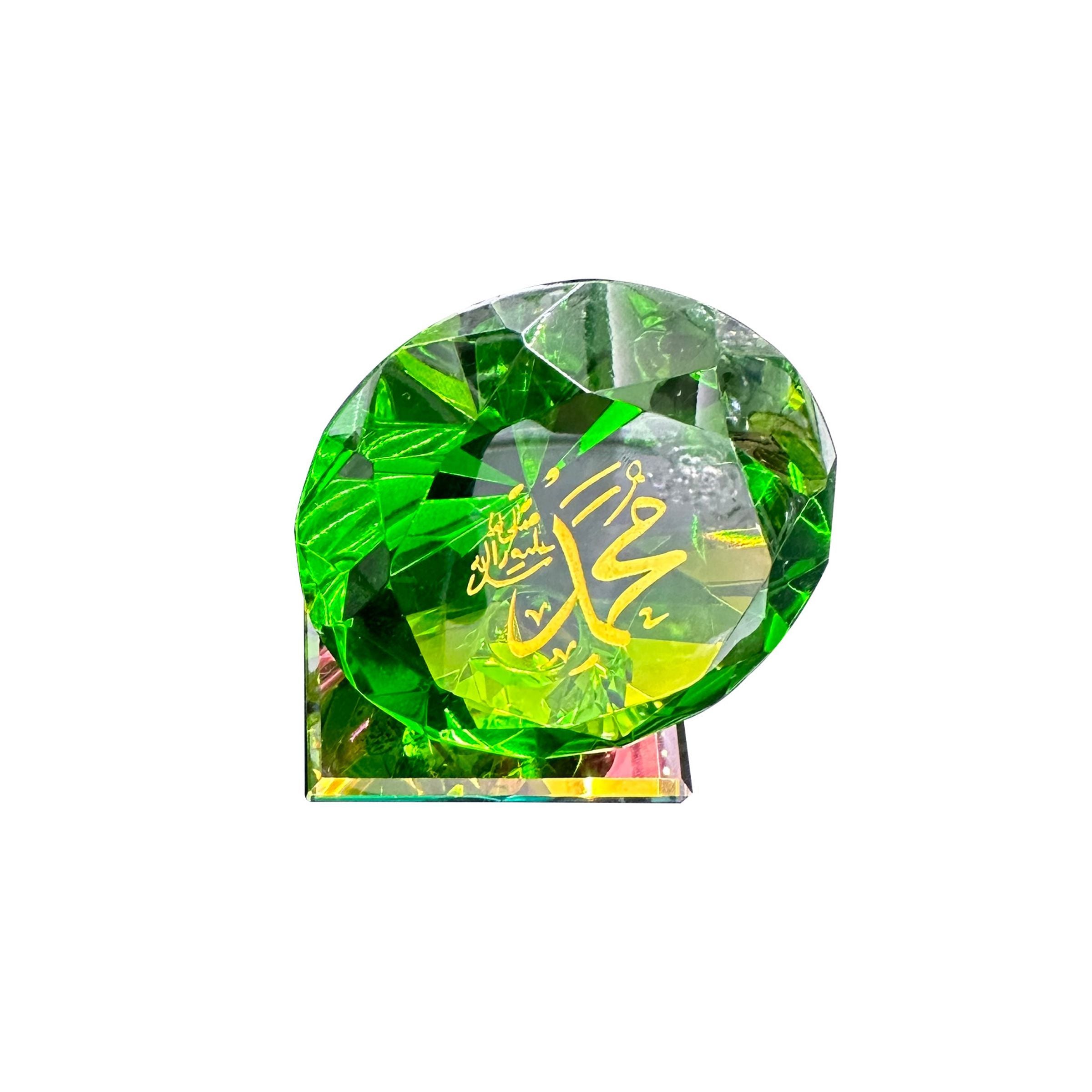 Crystal Decor with Light Mohamad 80mm  Green 7804-25