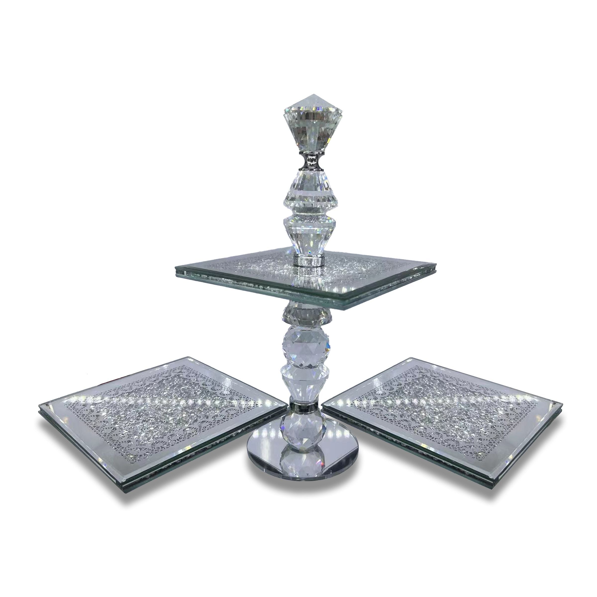 Tray 3 Plates Silver 237-2