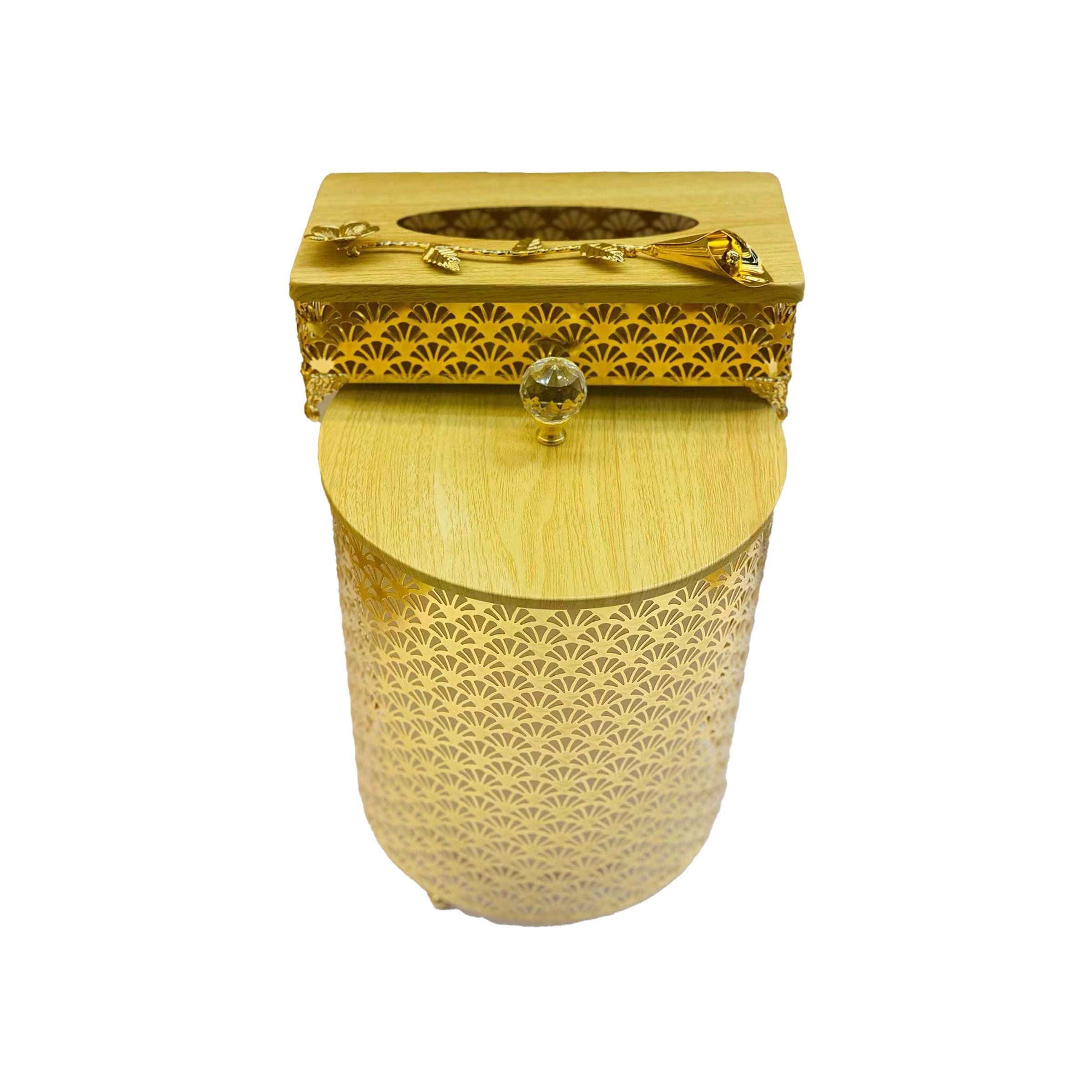 Garbage Bin + Tissue box 2Pcs Set 634