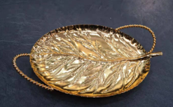 METAL TRAY LEAF DESIGN Y2906