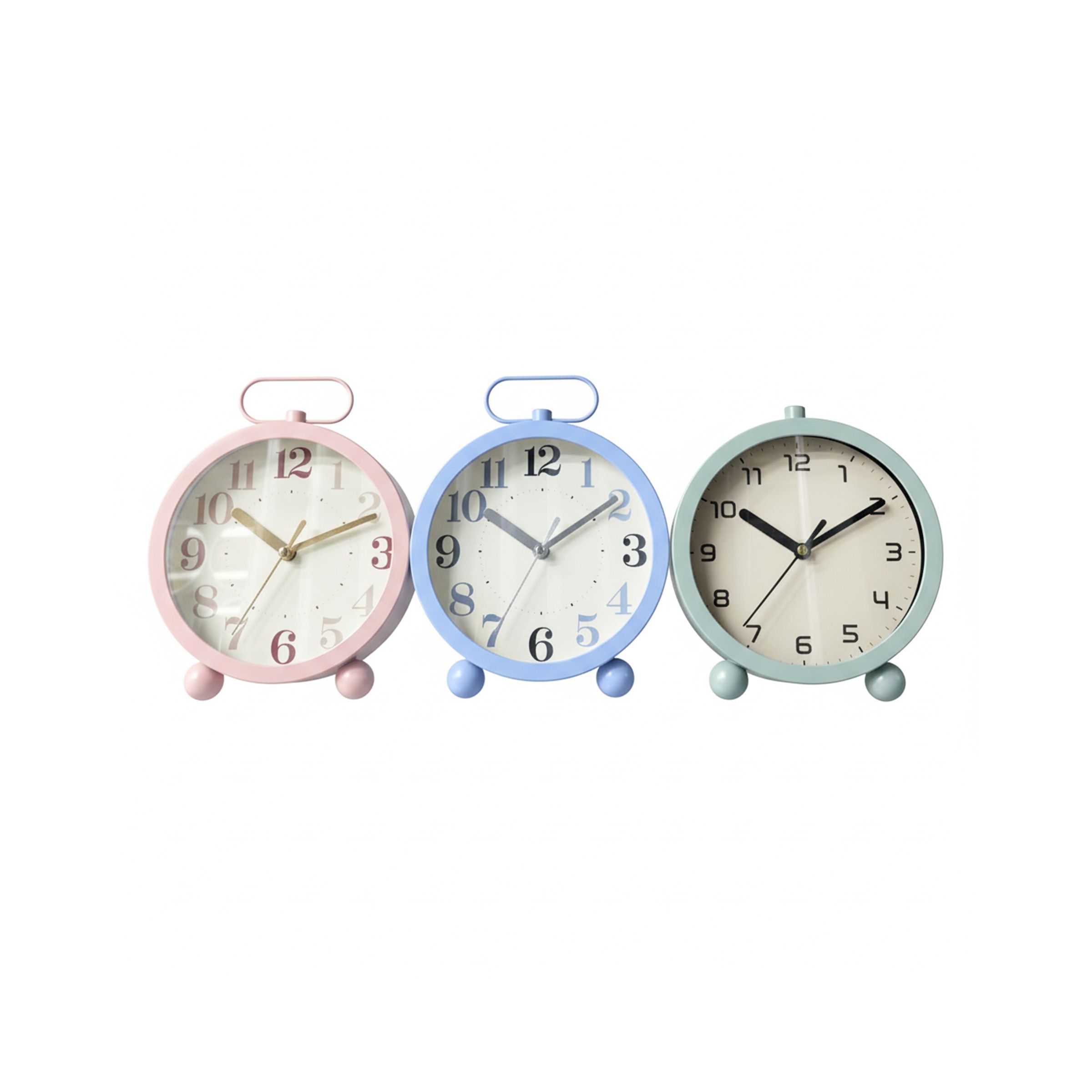 Desk Clock Mix colors 16cm(6.3inch) 3618-1-2-3