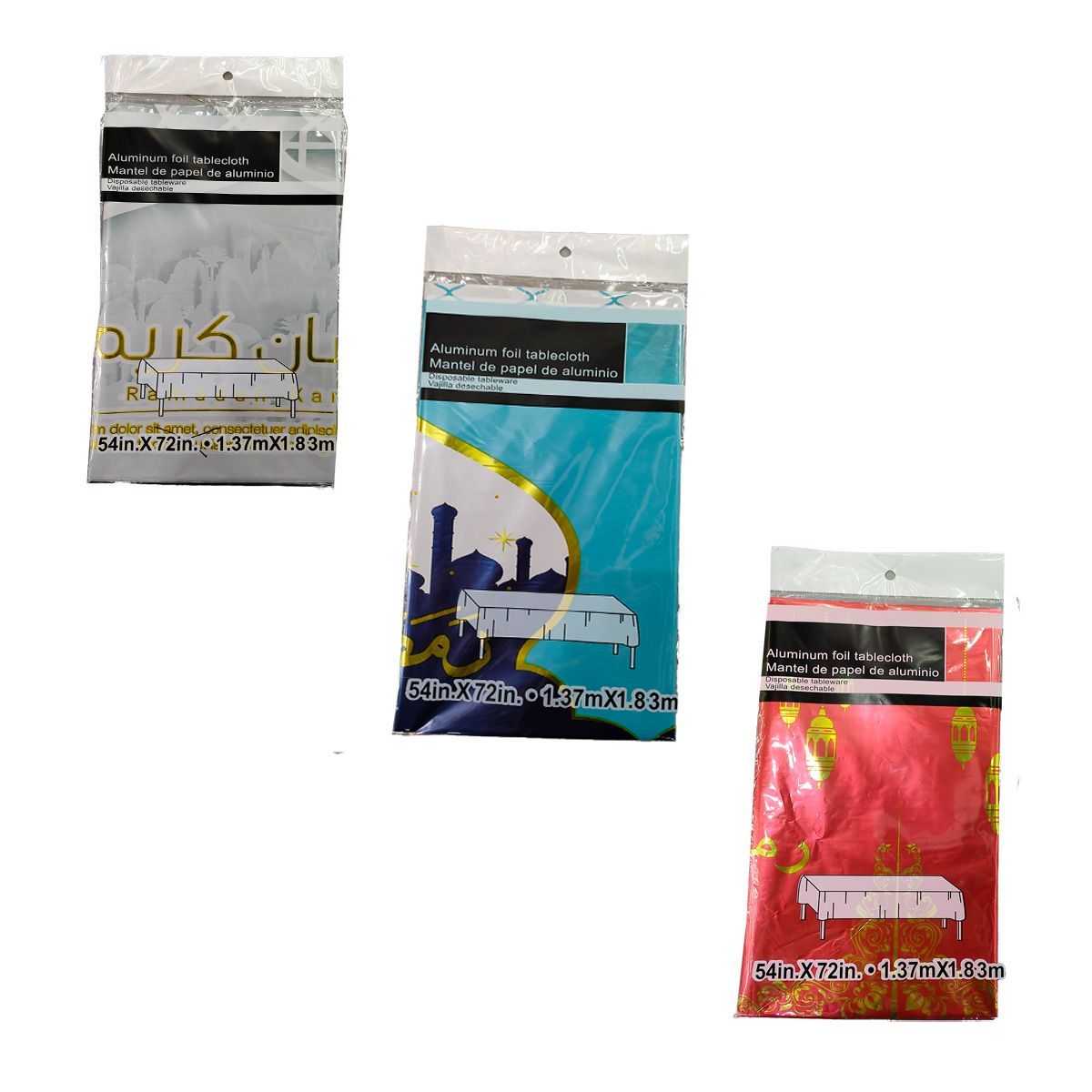 Ramadan Table Cloth-Mix 5 designs 137x183cm RM25-369