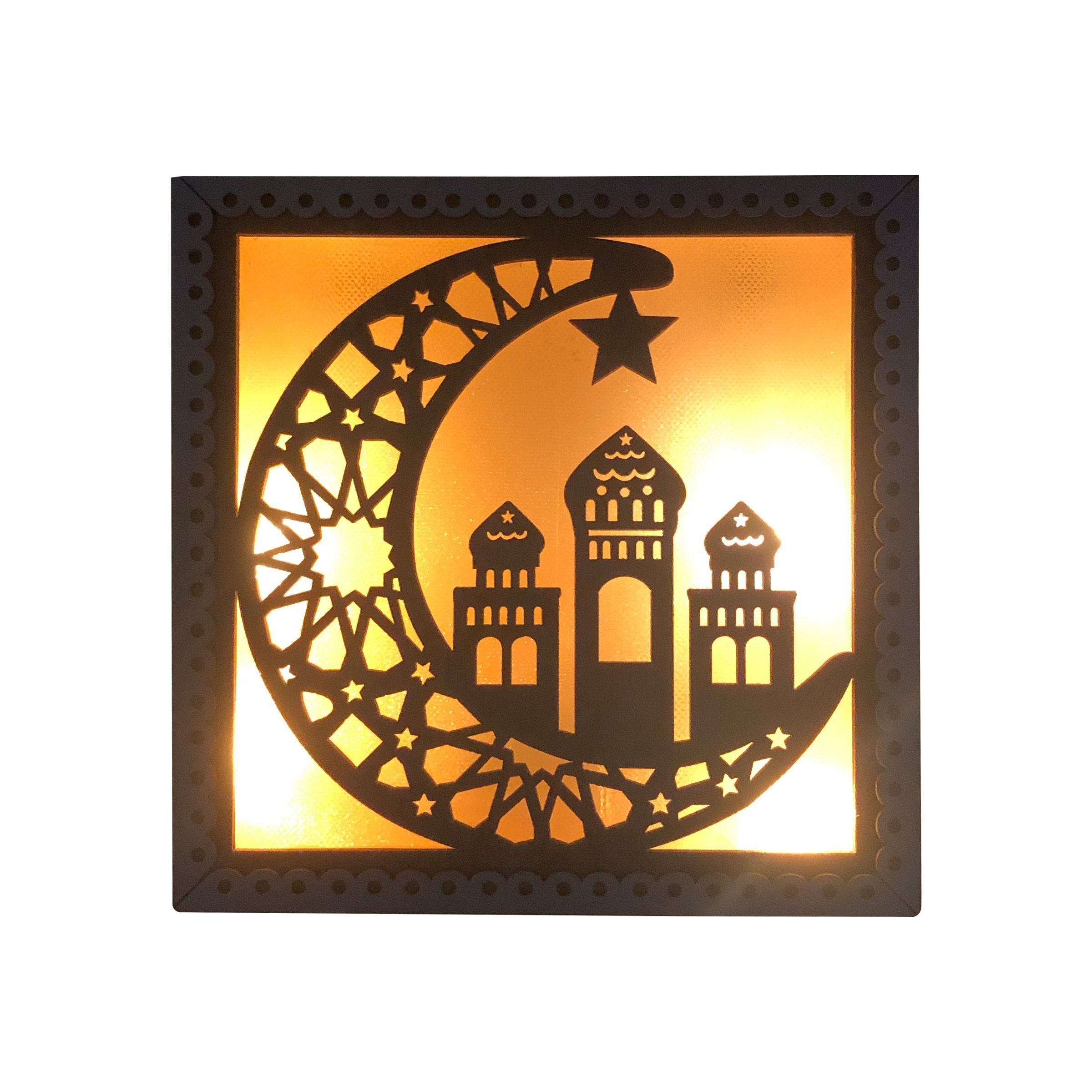 Ramadan Wall Art With LED 17x17x2.5cm RM25-205