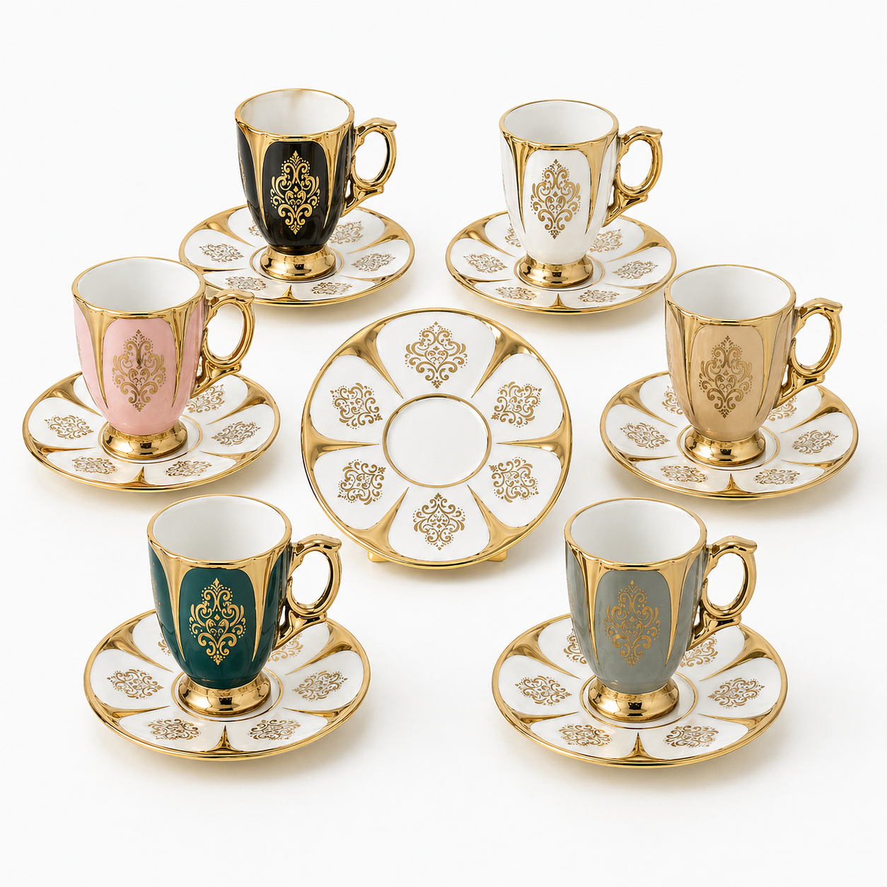 Coffee Cup Set 6 Cups/Saucers H112