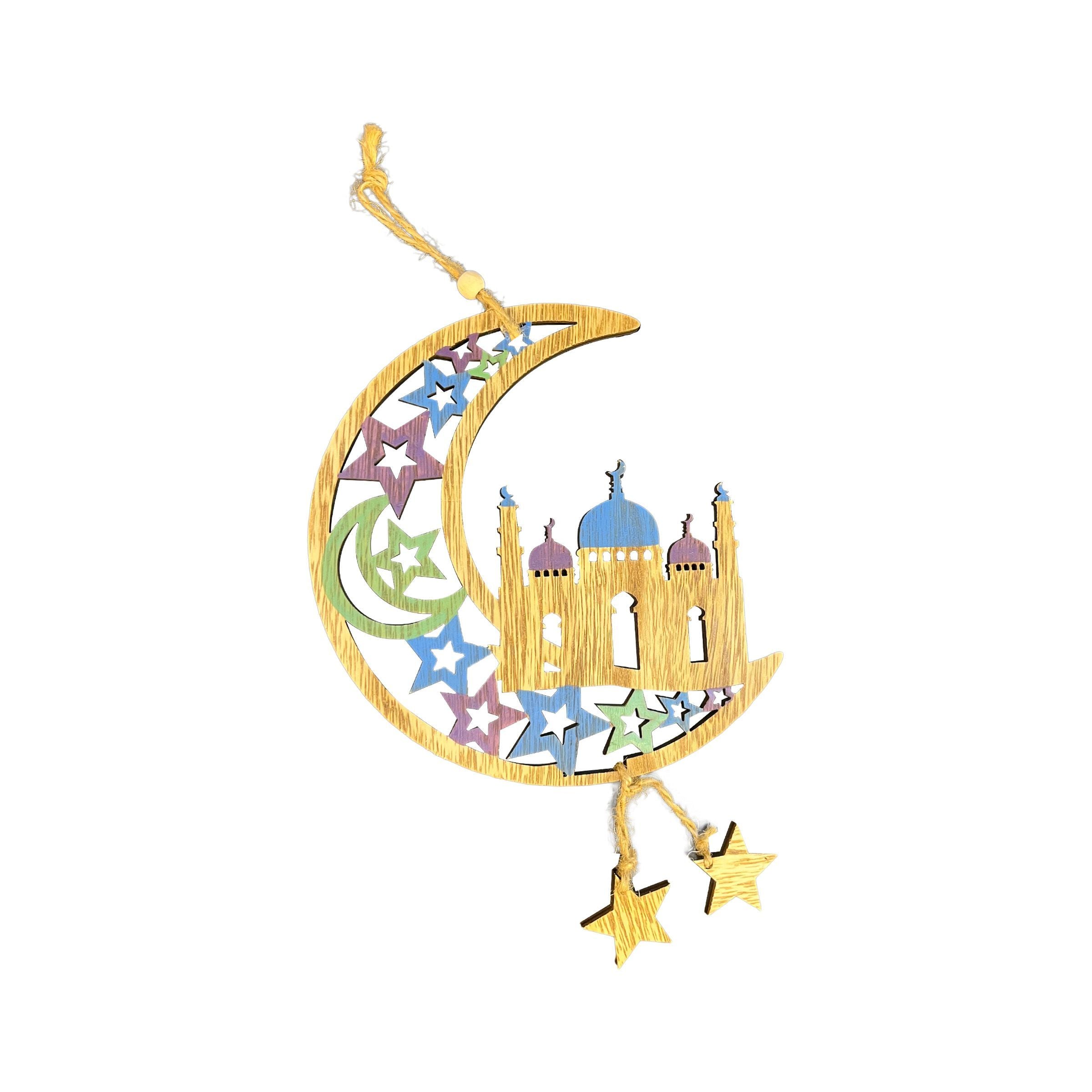 Ramadan Hanging Wall Art Mosque/Crescent 18cm RM25-217